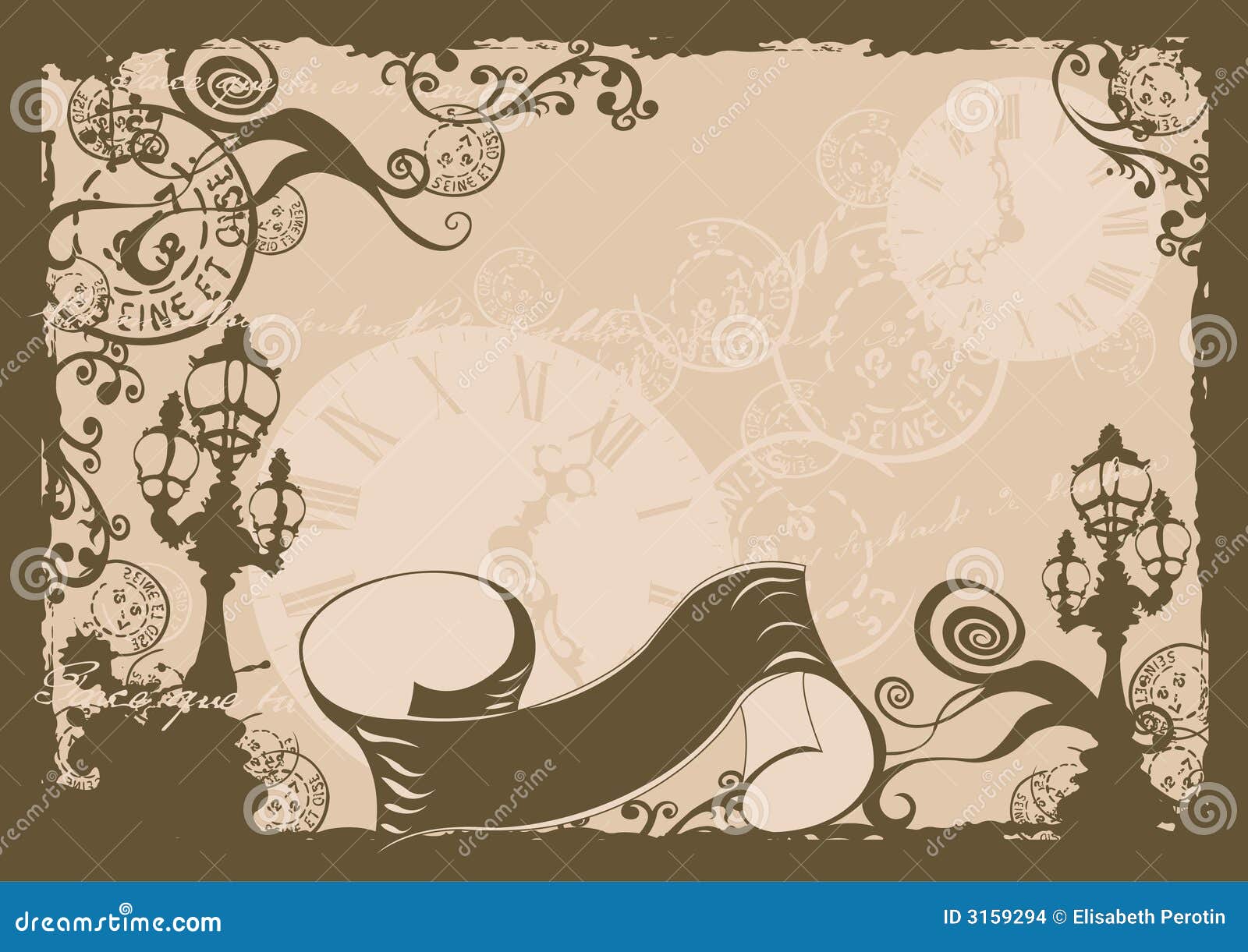 Retro border stock vector. Illustration of border, fancy - 3159294