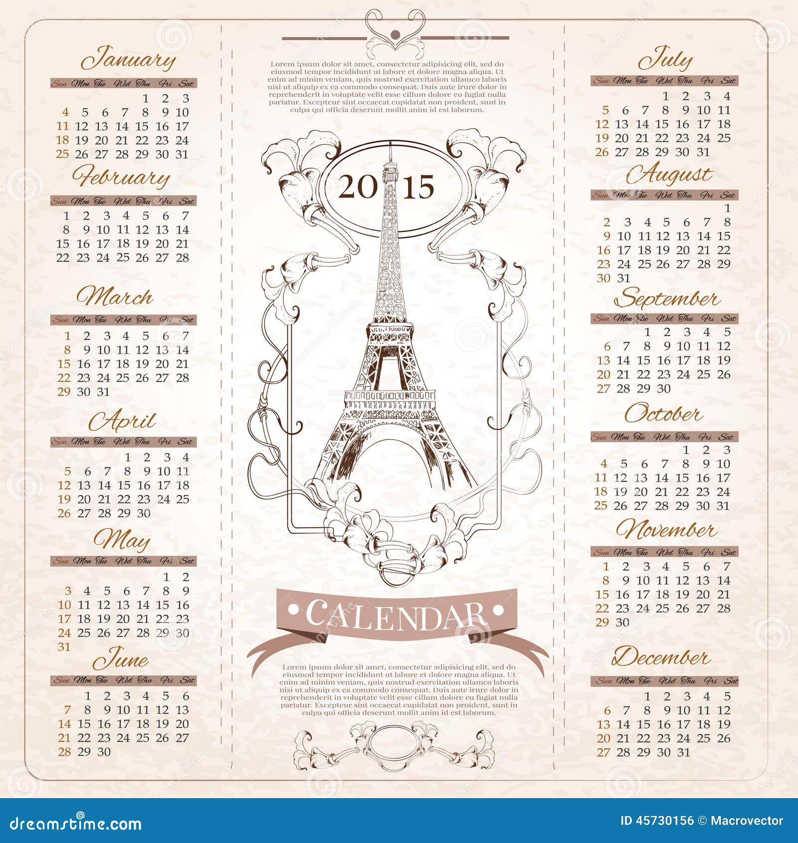 Retro Calendar Design : Retro calendar for stock vector image Retro Calendar Design : Retro calendar for stock vector image
