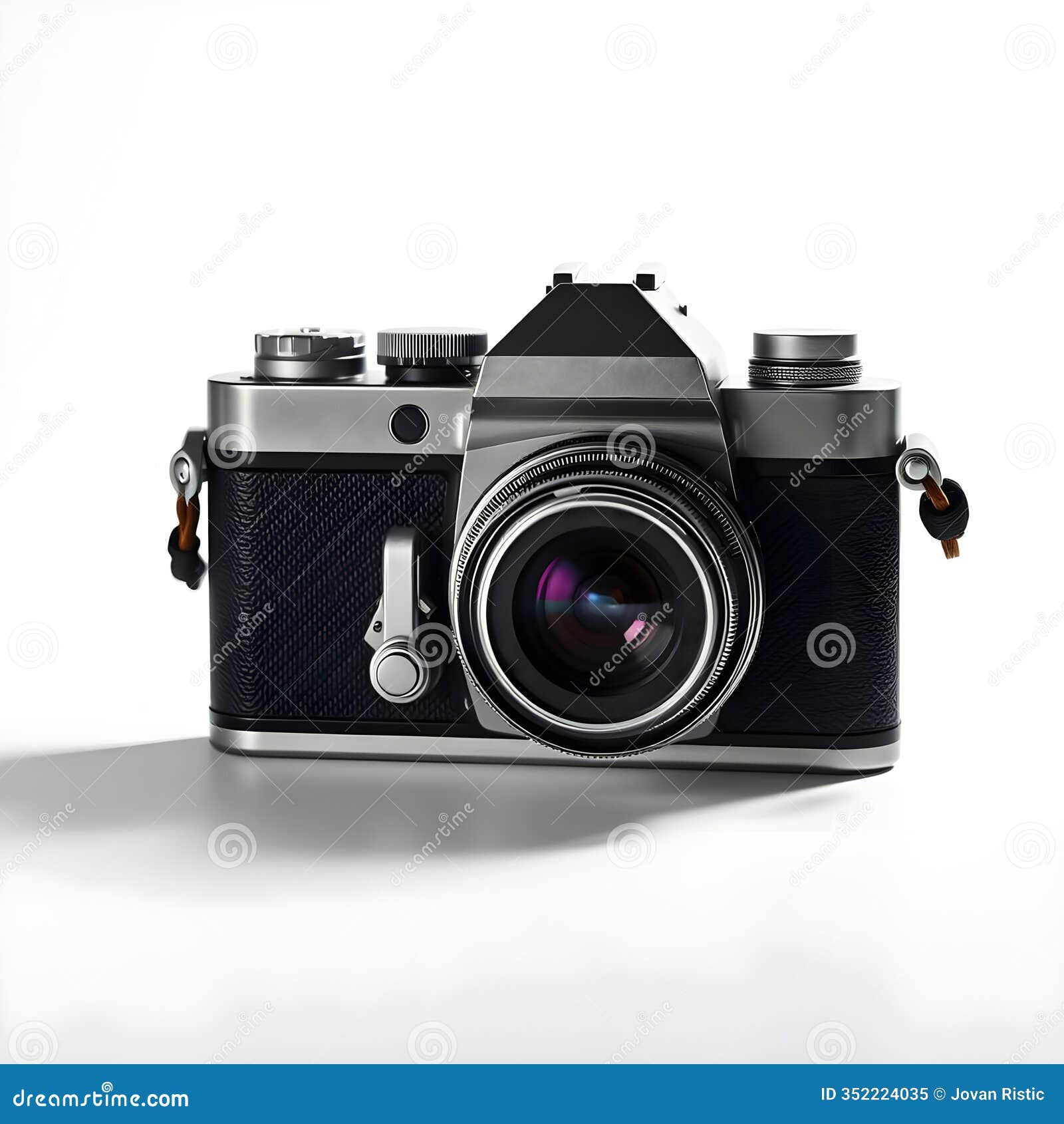 retro camera  on a white background