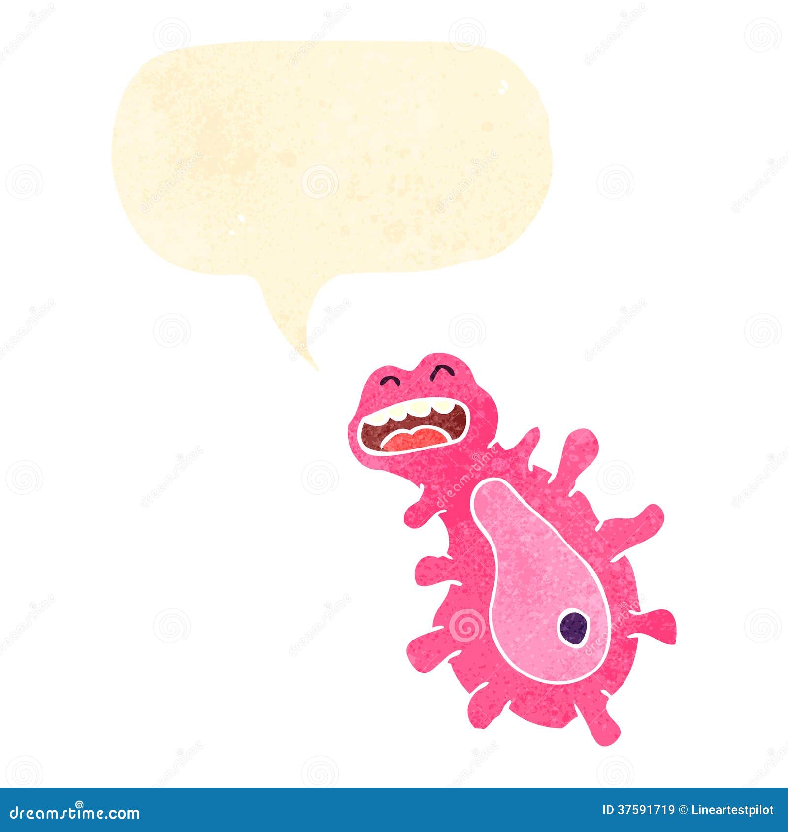 Retro cartoon amoeba stock vector. Illustration of artwork - 37591719