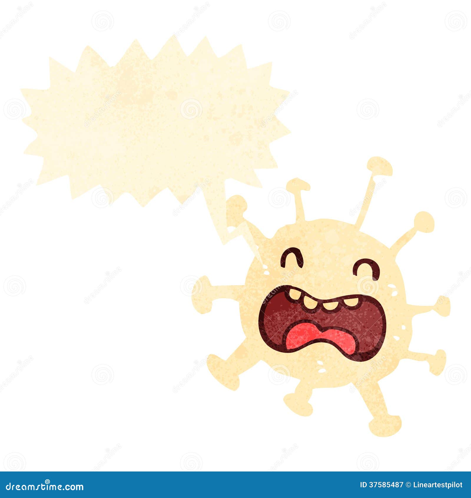 Retro cartoon antibody stock vector. Illustration of microscopic 37585487