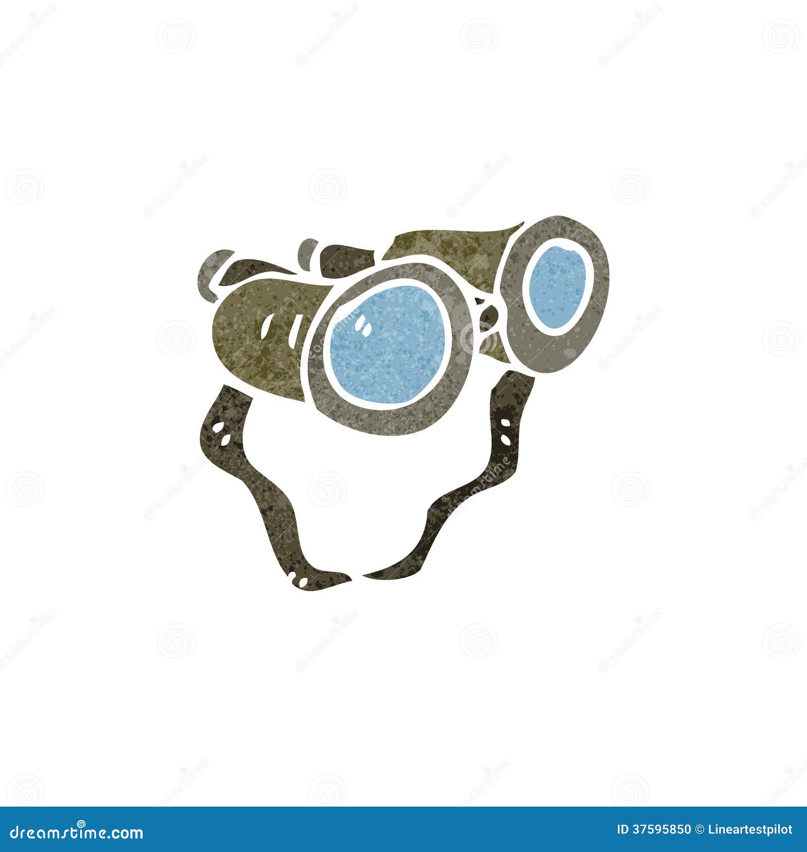 Retro cartoon binoculars stock vector. Illustration of drawn 37595850