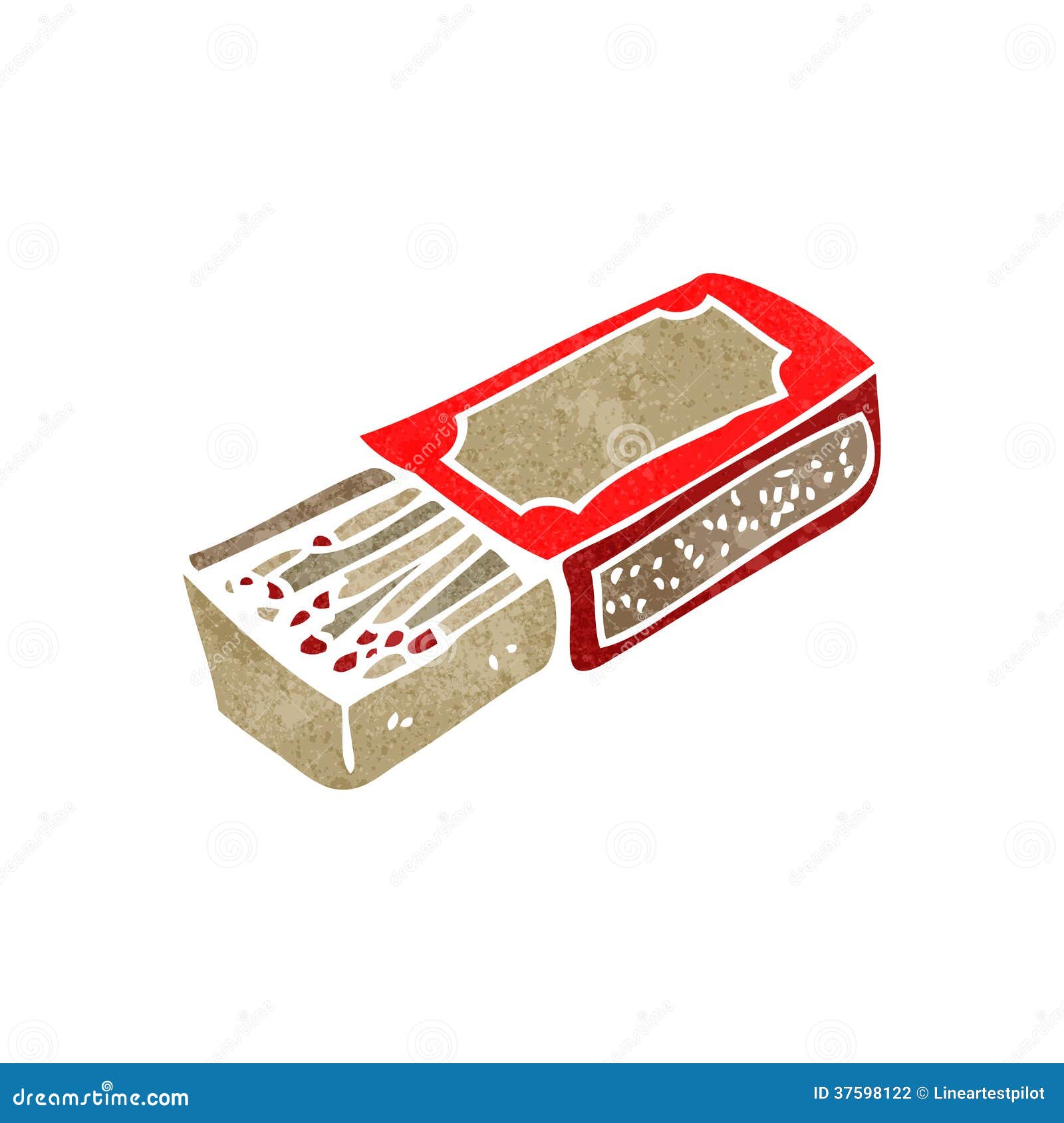 Retro Cartoon Box of Matches Stock Vector Illustration of drawn