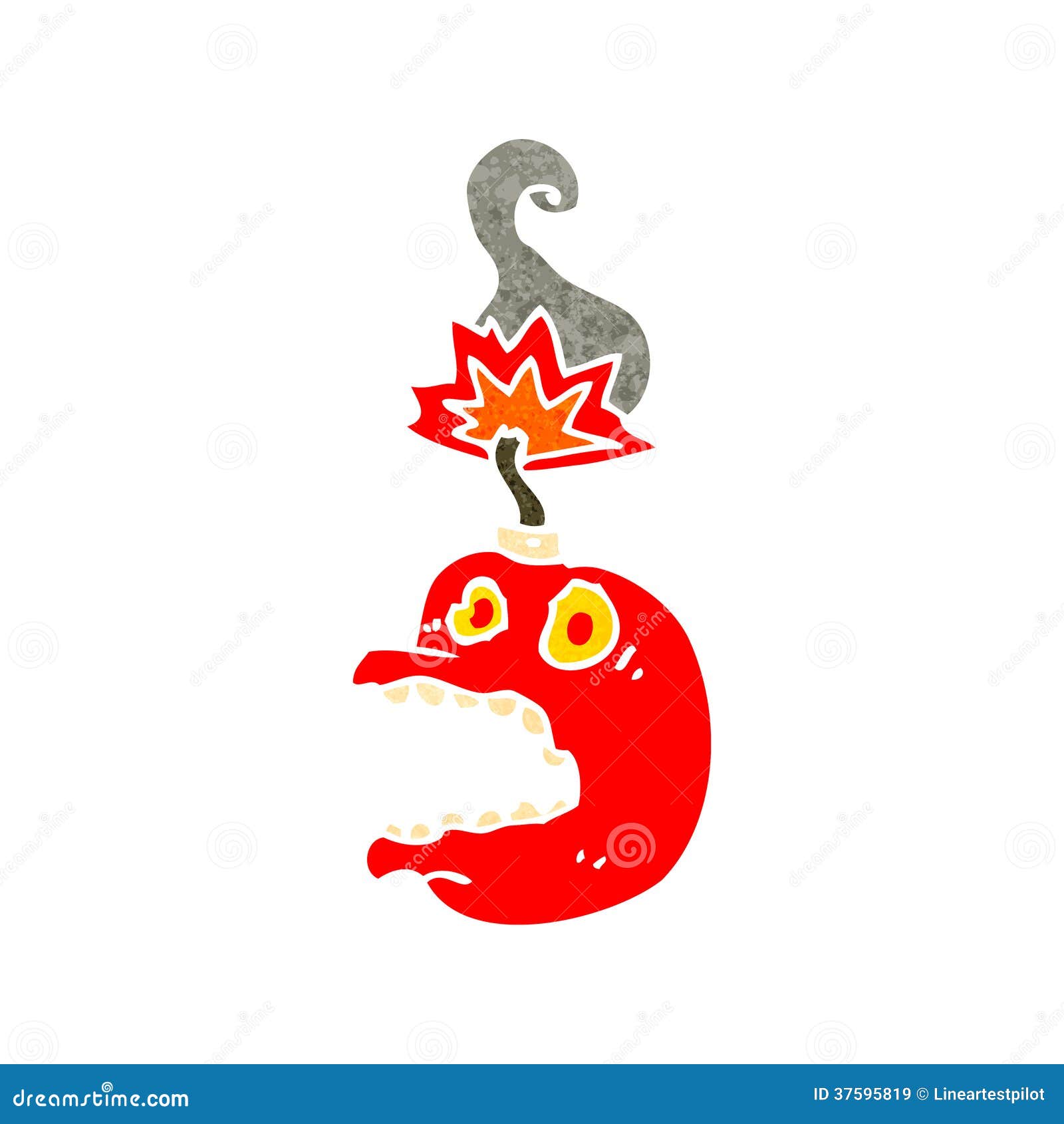 Retro cartoon cherry bomb stock vector. Illustration of cute 37595819