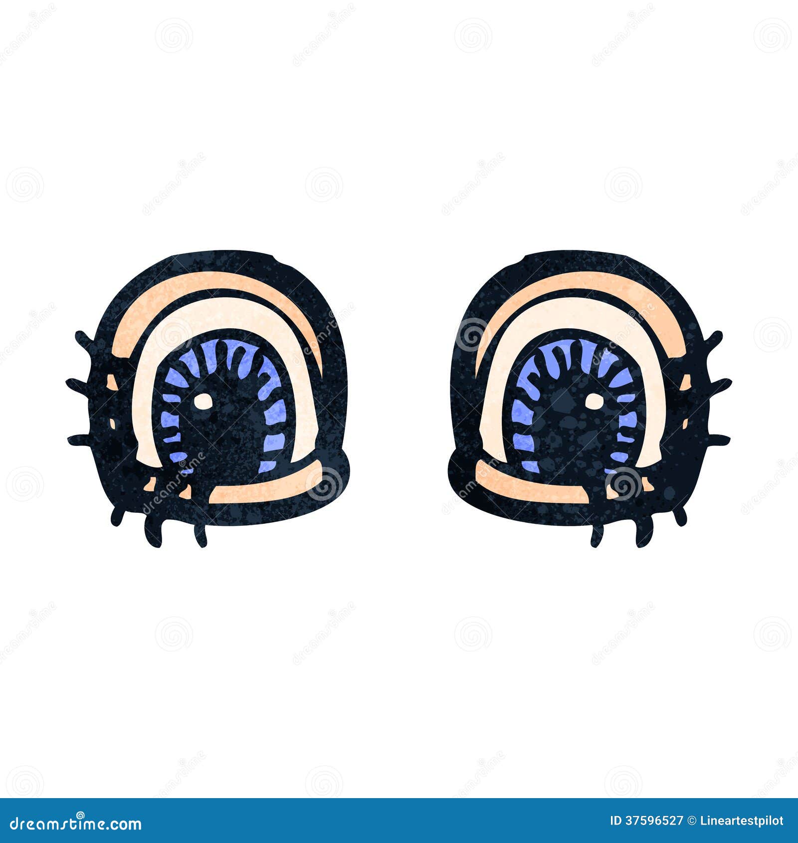 Retro cartoon eyes stock illustration. Illustration of texture 37596527