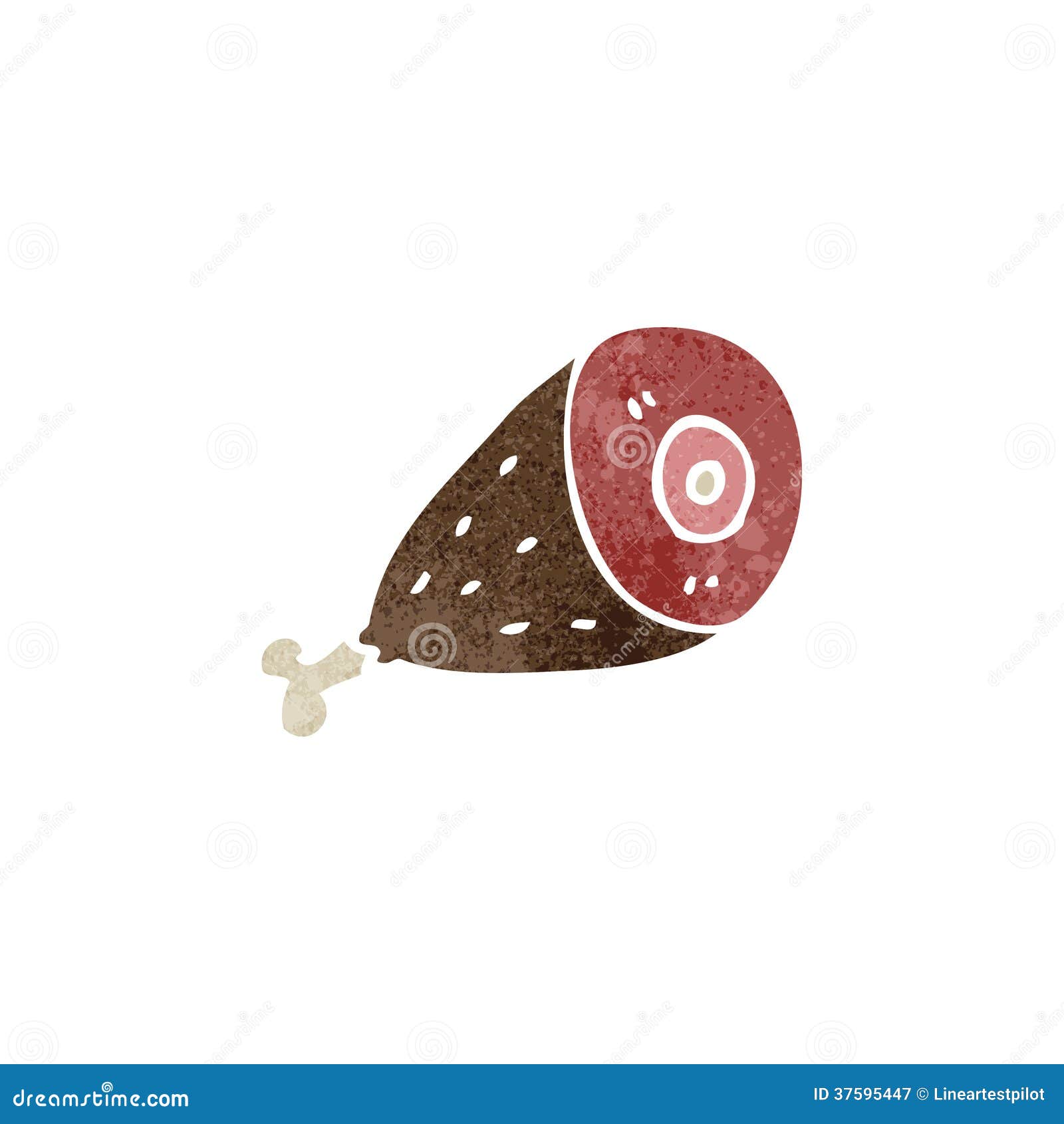 Retro cartoon leg of meat stock vector. Illustration of artwork 37595447