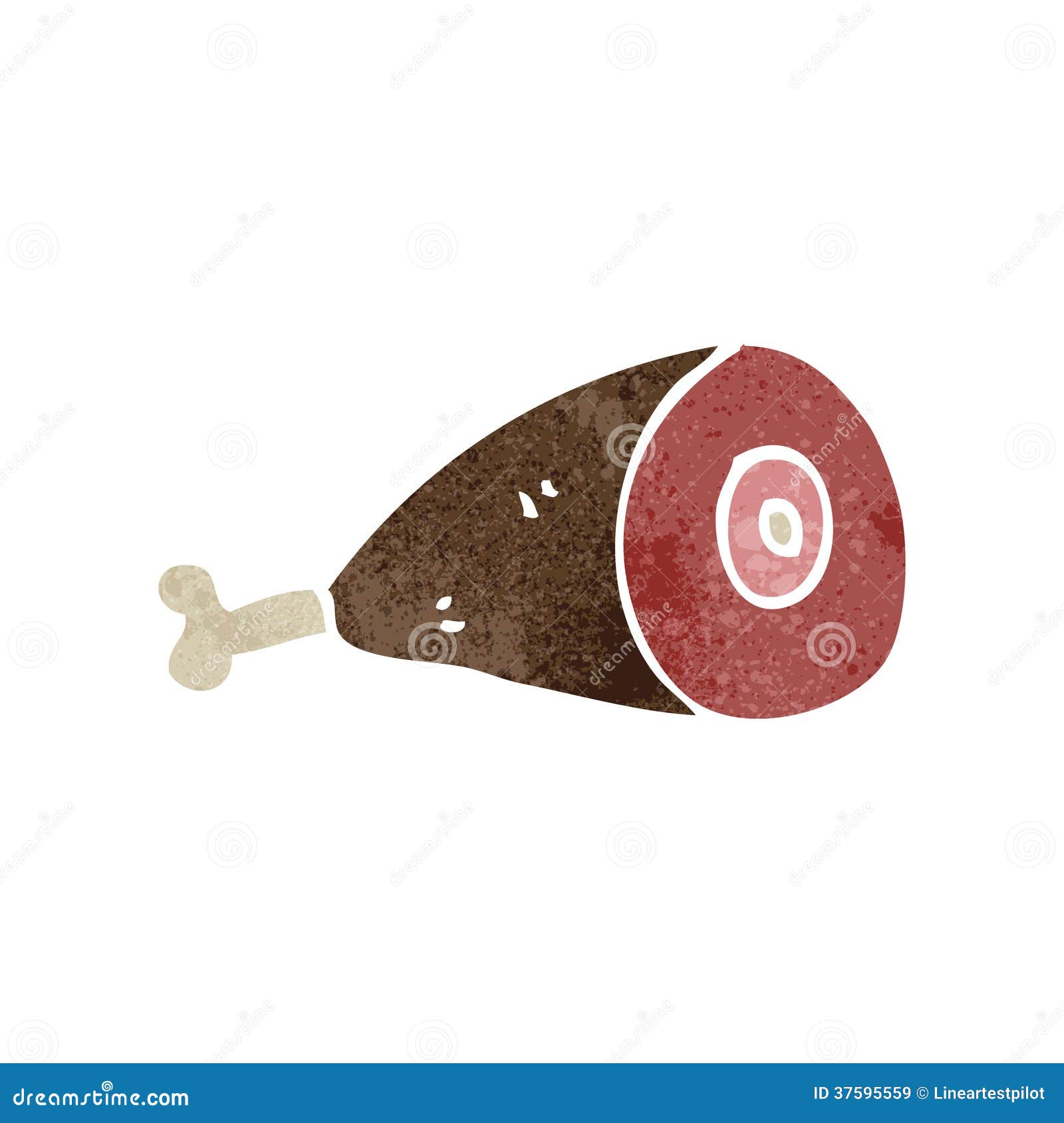 Retro cartoon leg of meat stock vector. Illustration of texture 37595559