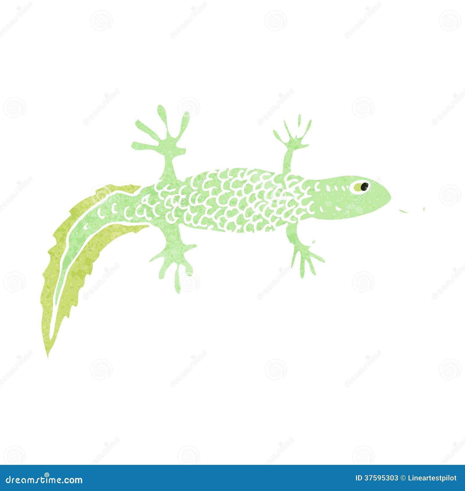 Retro cartoon newt stock vector. Image of newt, funny - 37595303