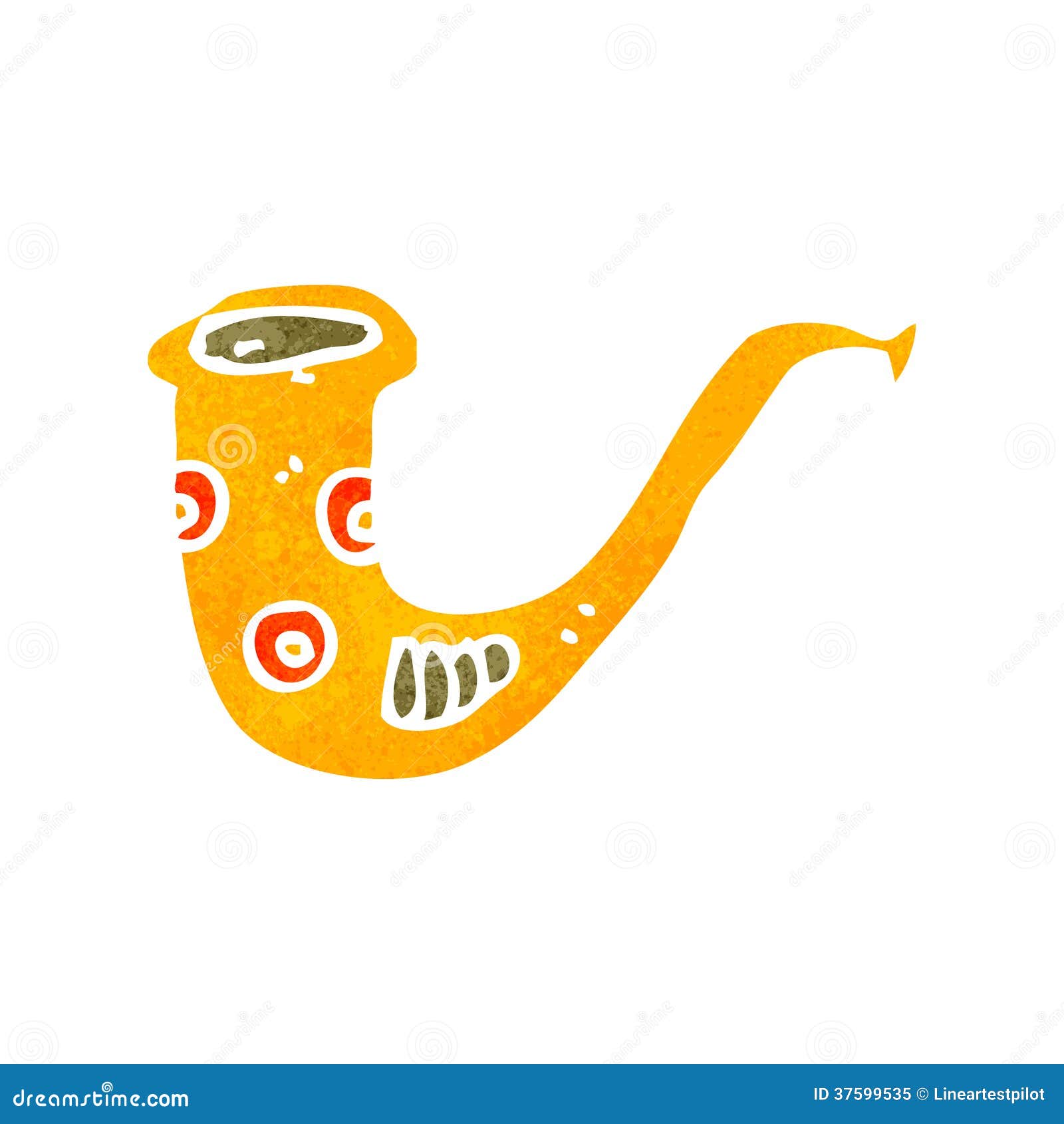 Cartoon Saxophone Drawing Vector Illustration