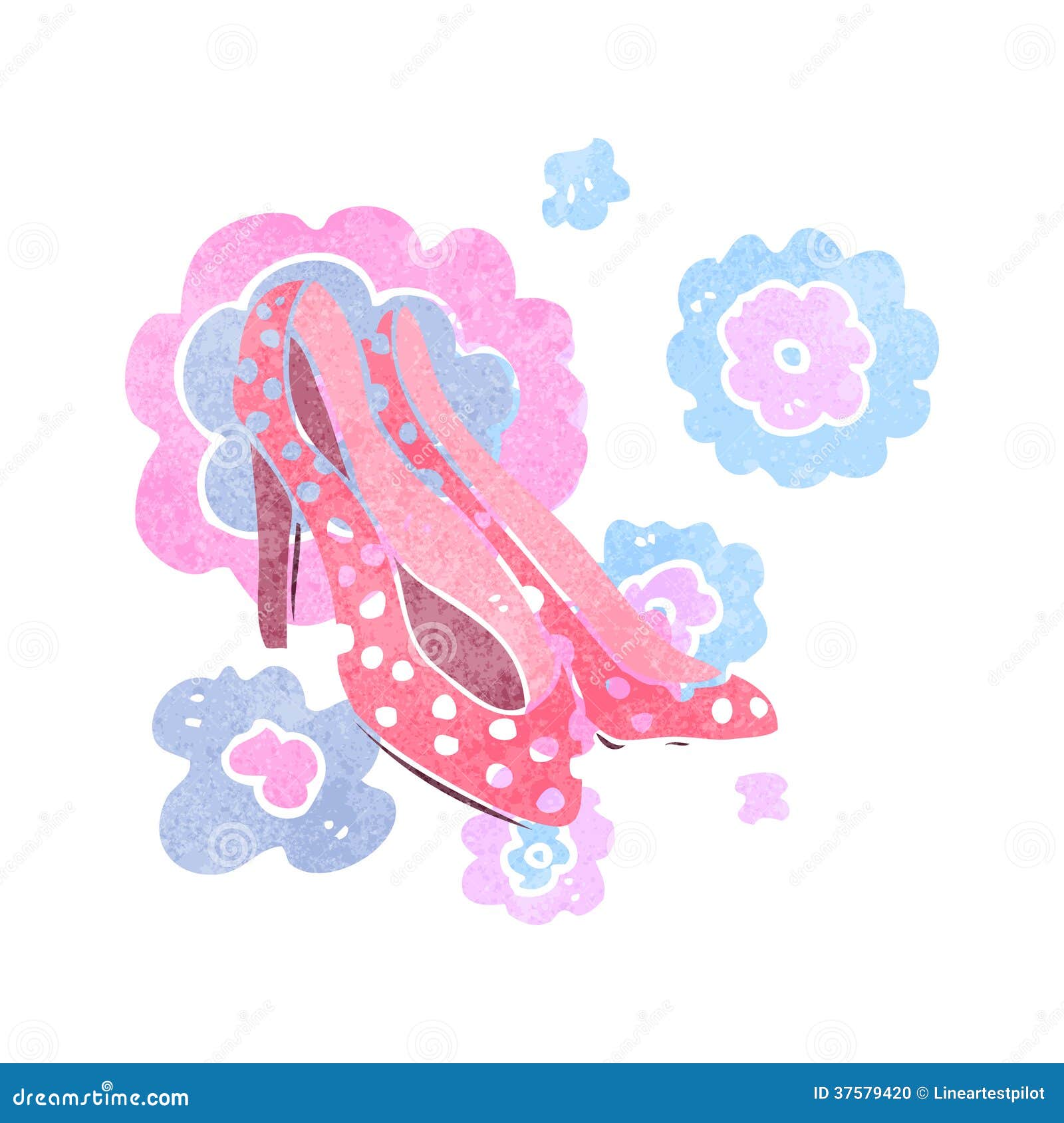 Retro cartoon shoes stock vector. Illustration of crazy 37579420
