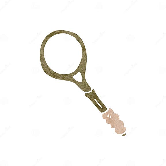 Retro Cartoon Squash Racket Stock Illustration Illustration of tennis