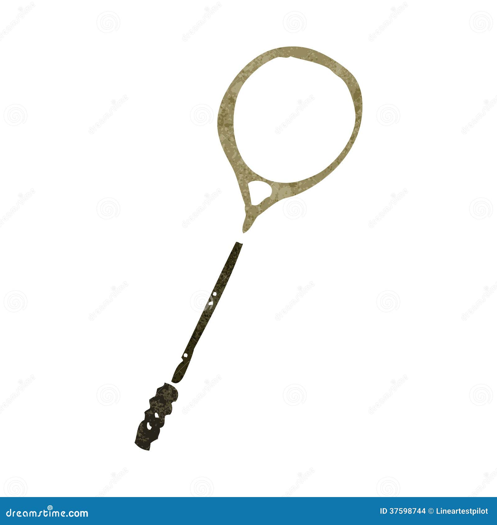 Retro Cartoon Squash Racket Stock Vector Illustration of traditional