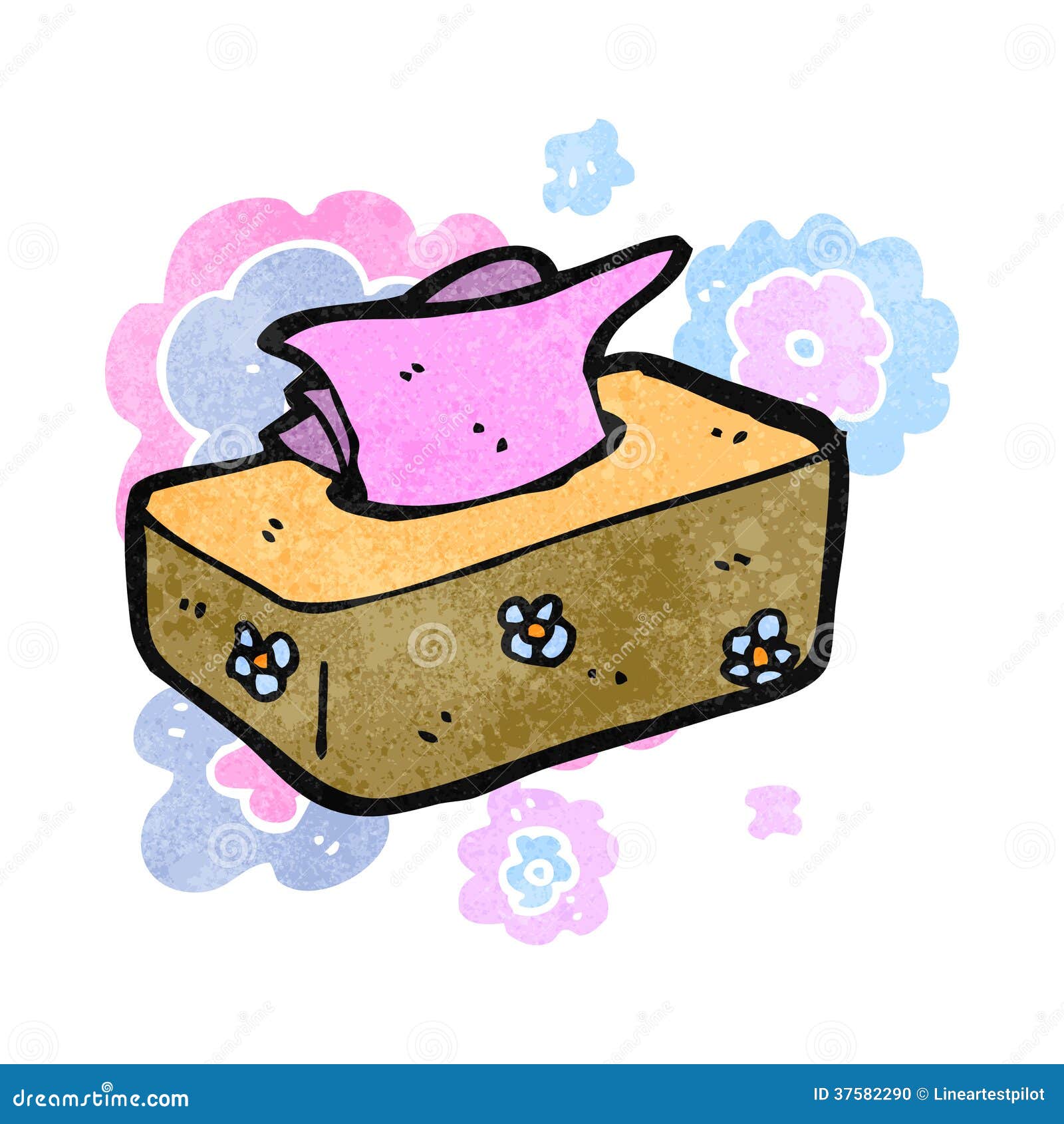 Retro cartoon tissues stock vector. Illustration of traditional 37582290