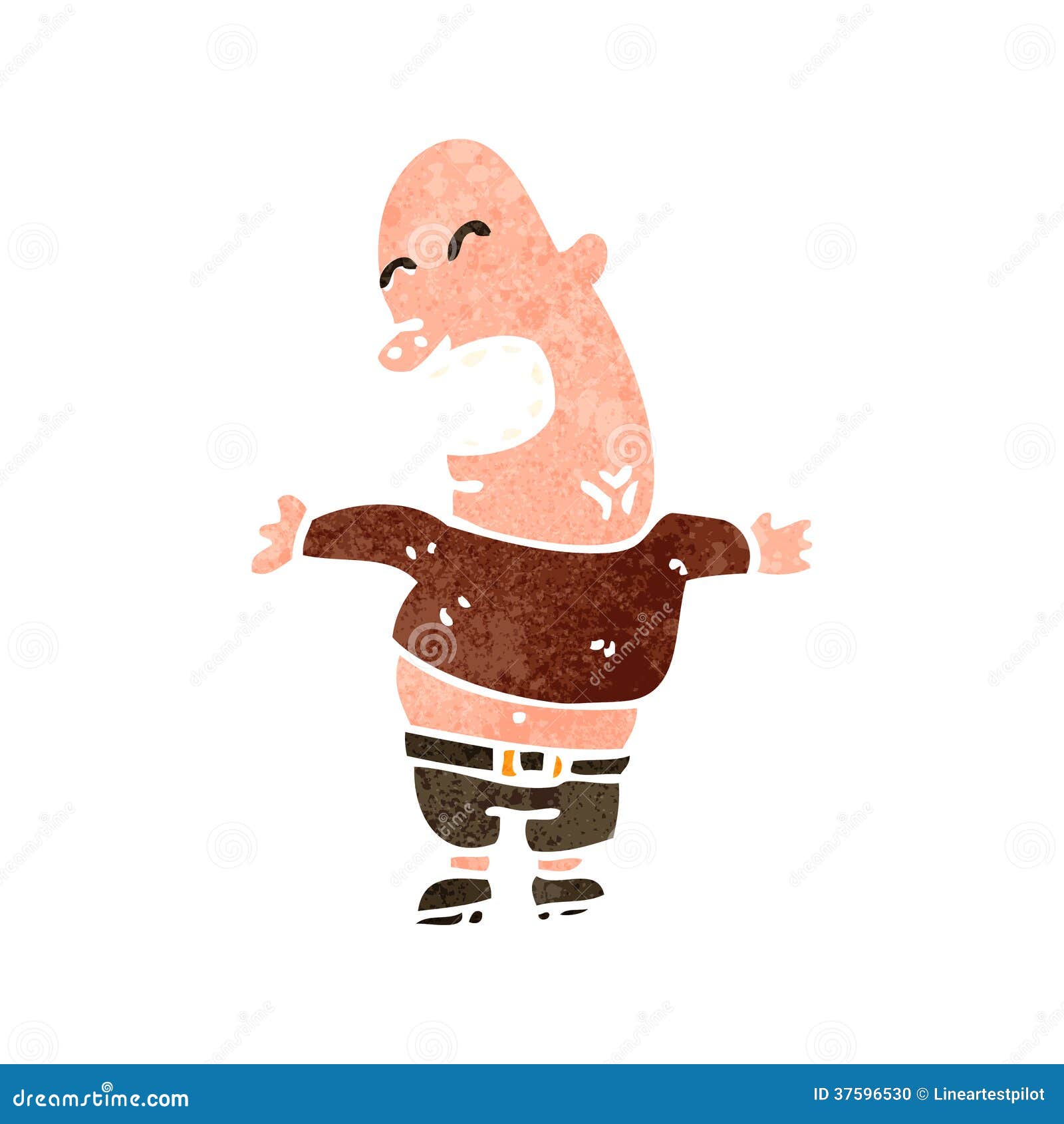 Retro cartoon ugly man stock vector. Illustration of colorful 37596530