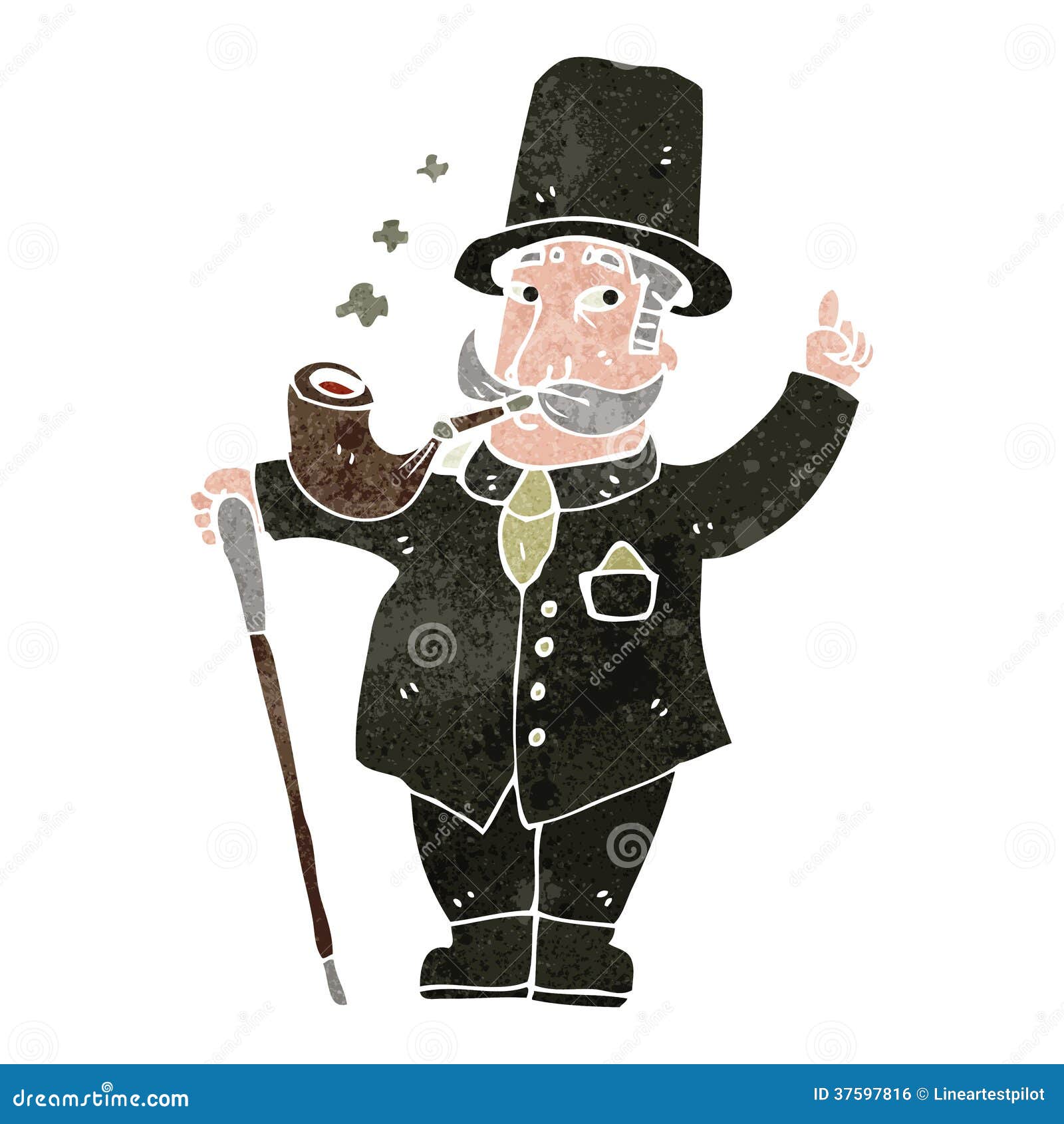 Retro cartoon wealthy man stock vector. Illustration of watercolor - 37597816 Retro cartoon wealthy man stock vector. Illustration of watercolor - 37597816