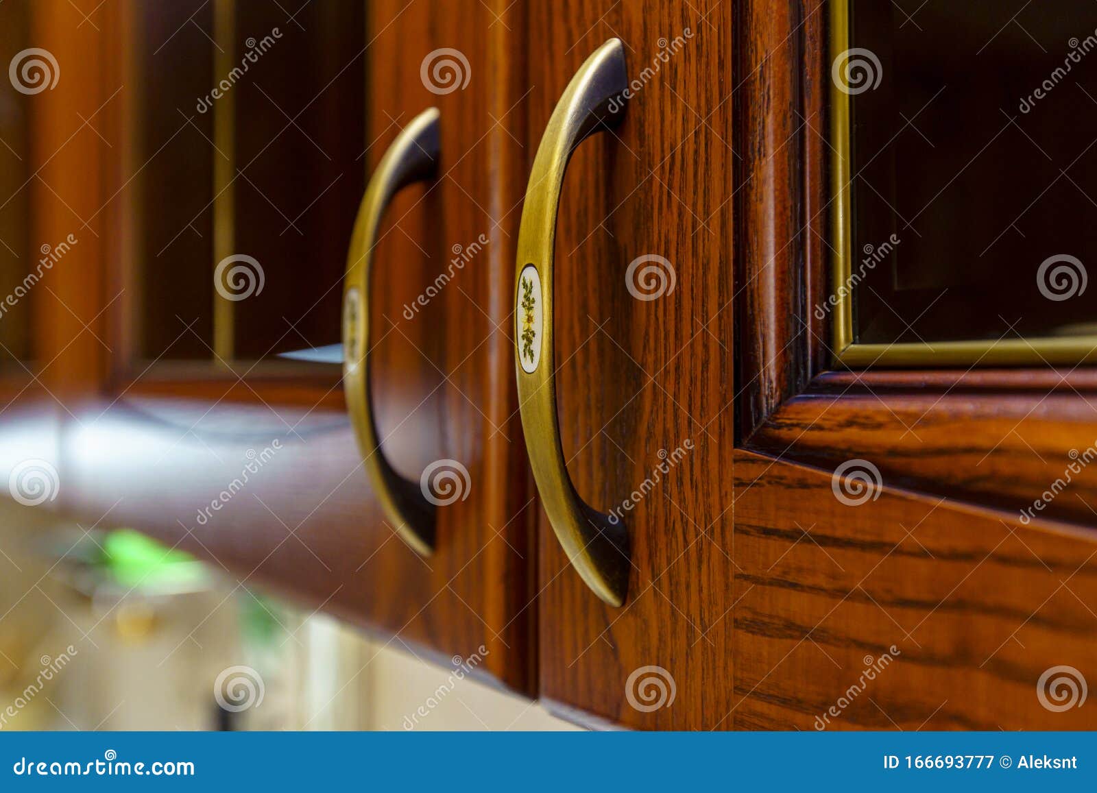 Retro Cherry Wood Kitchen Doors Stock Image Image of light, furniture