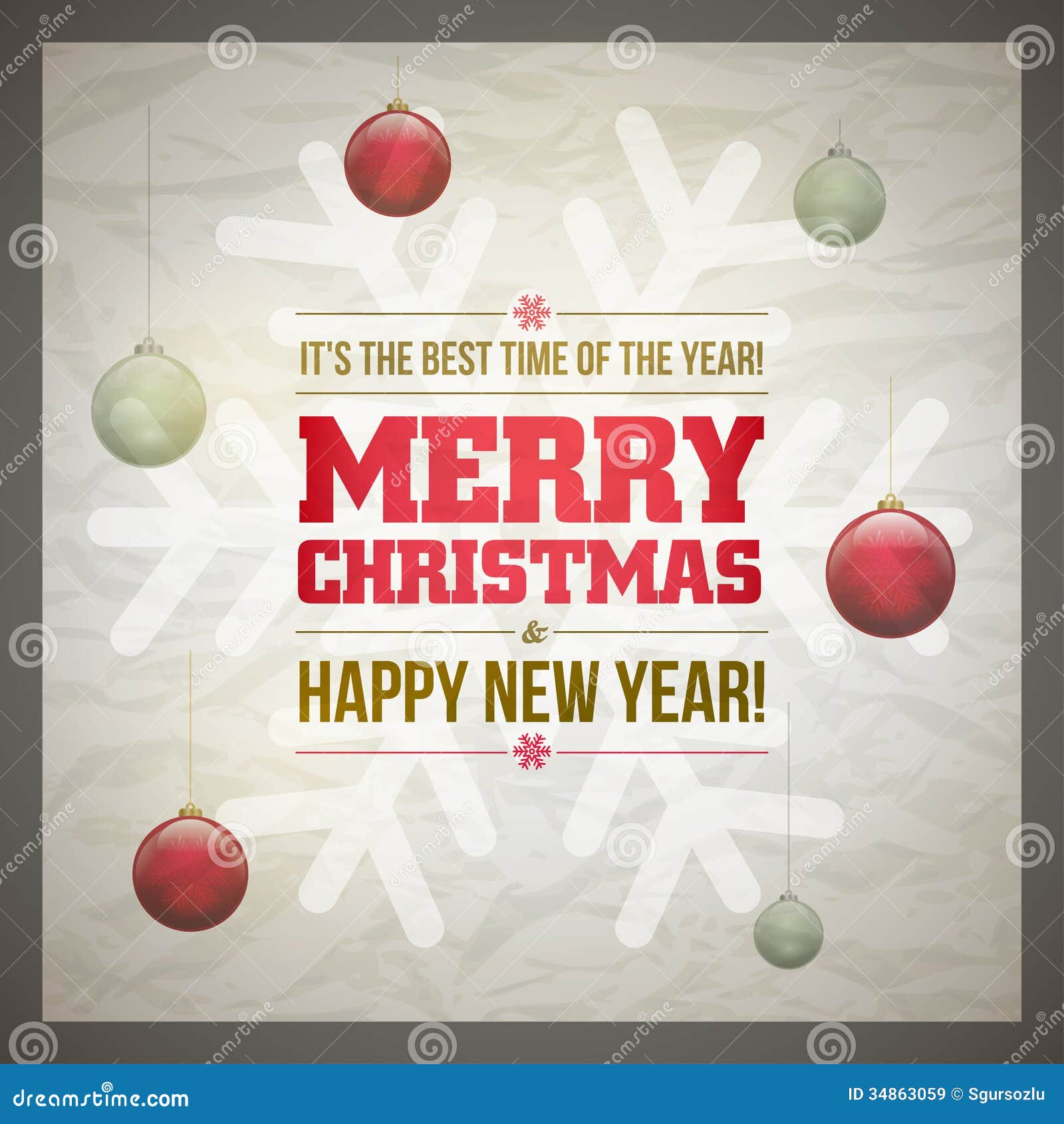 Retro Christmas Card stock vector. Image of retro, holiday 