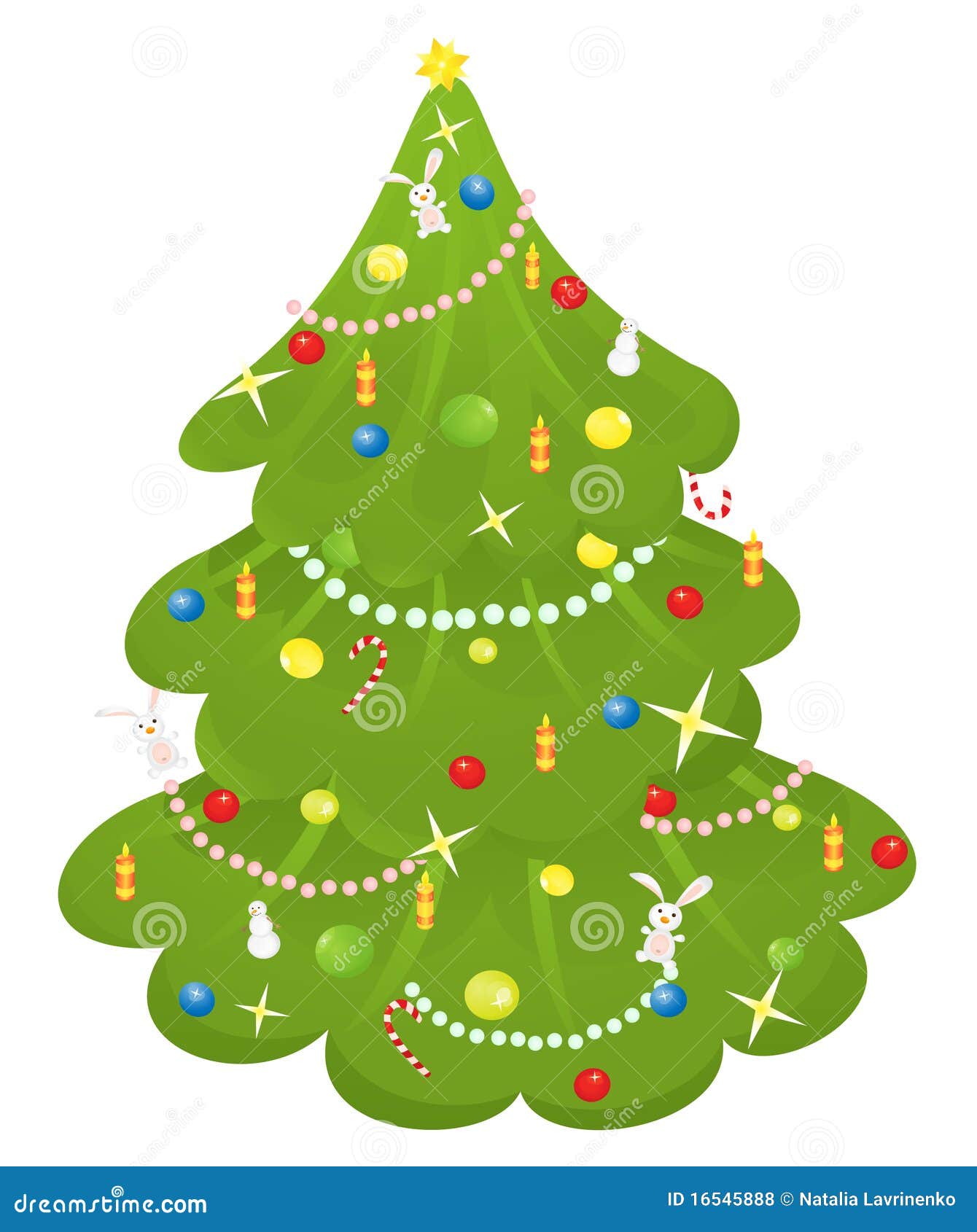 Retro Christmas tree stock vector. Illustration of isolated 16545888