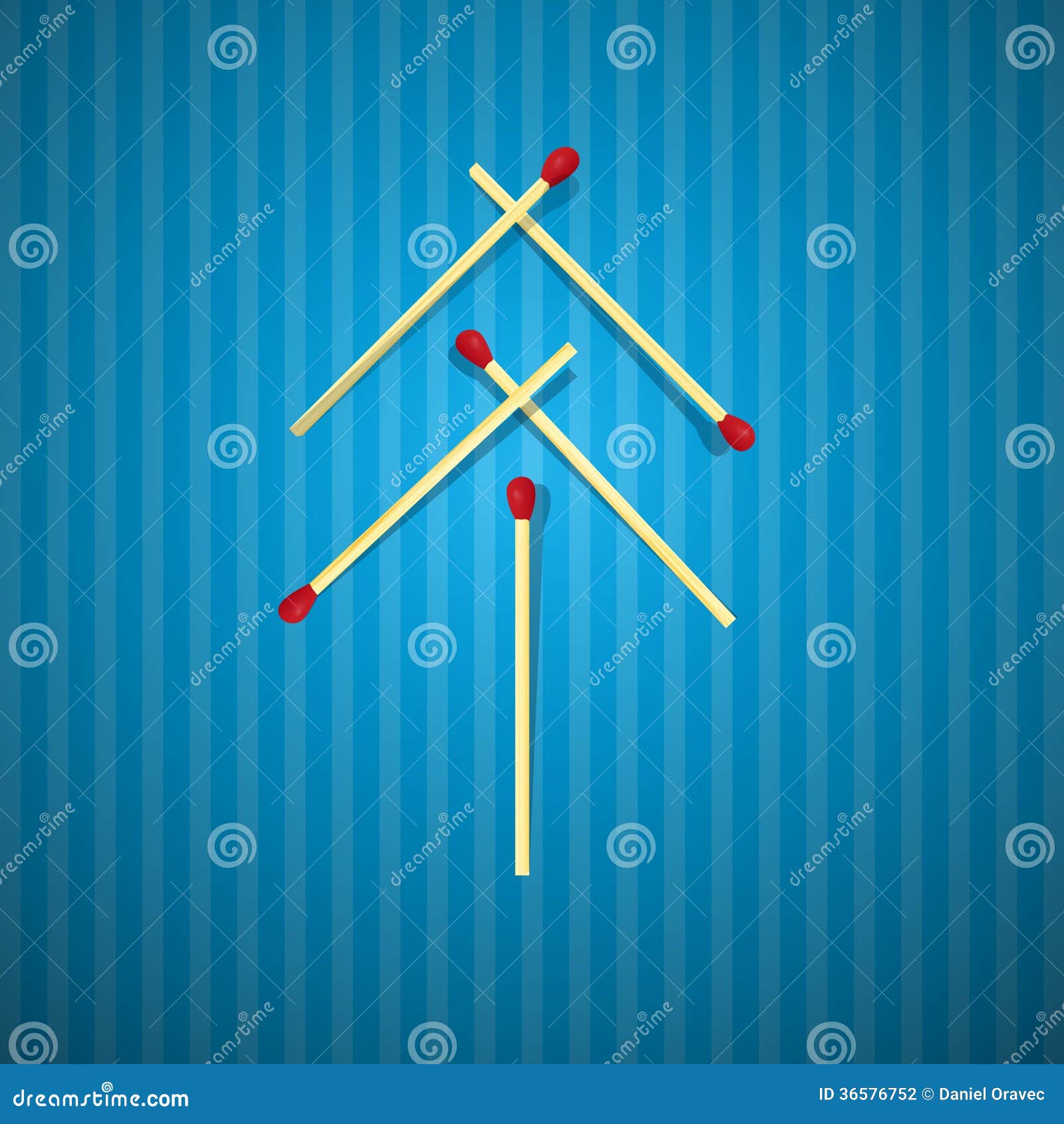 Retro Christmas Tree Made from Matches Stock Vector Illustration of wallpaper, merry 36576752
