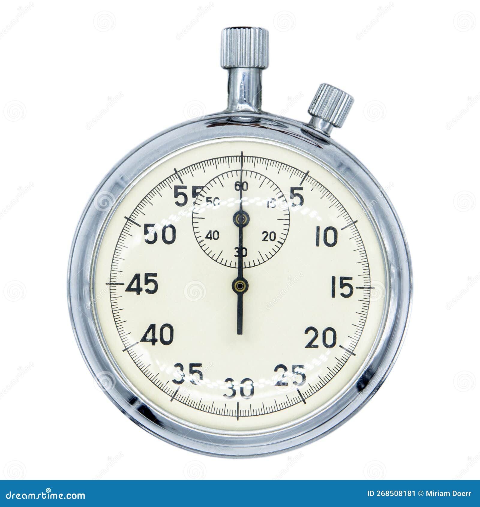 A Retro Chrome Stopwatch for Time Measuring Stock Image Image of