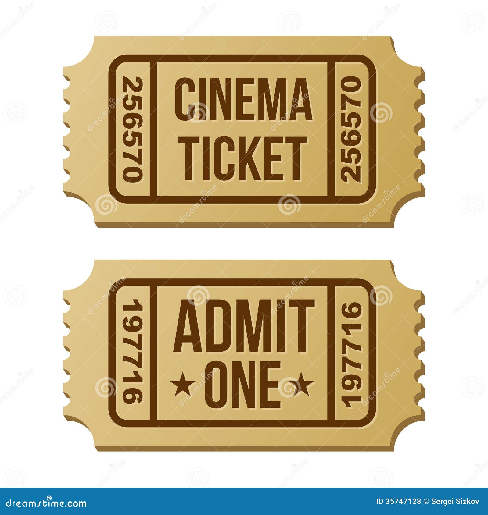 Retro Cinema Ticket. Royalty Free Stock Photos - Image: 35747128