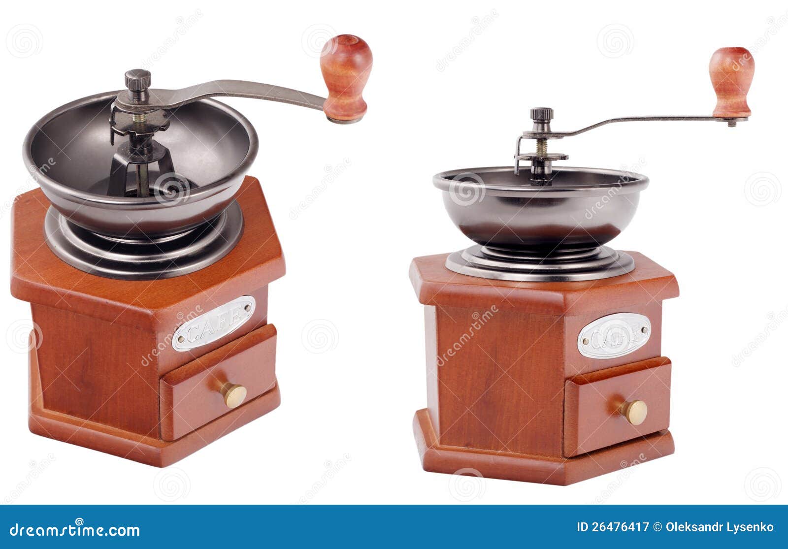 Retro Coffee Grinder Isolated Stock Image Image of traditional