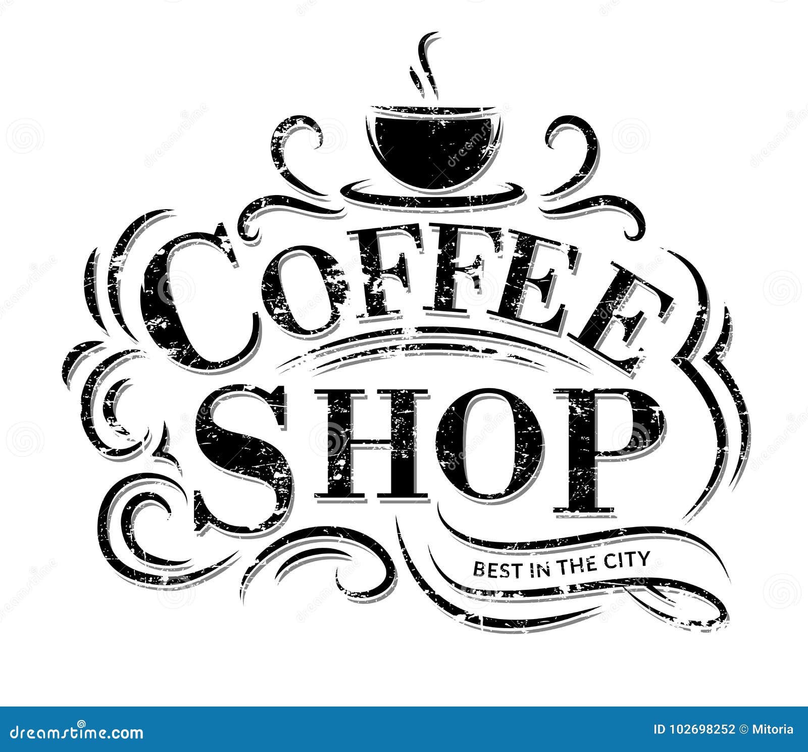 Download Coffee Shop Logo Isolated On White Background Stock Vector ...