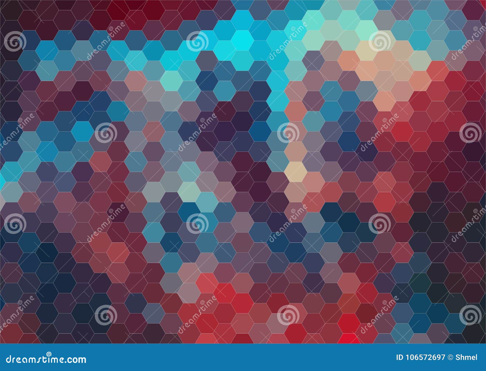 retro color hexagram pattern of geometric s