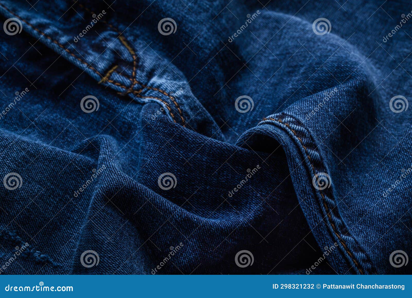 Retro Color Tone of Blue Denim Jeans Fabric Texture for Background ...