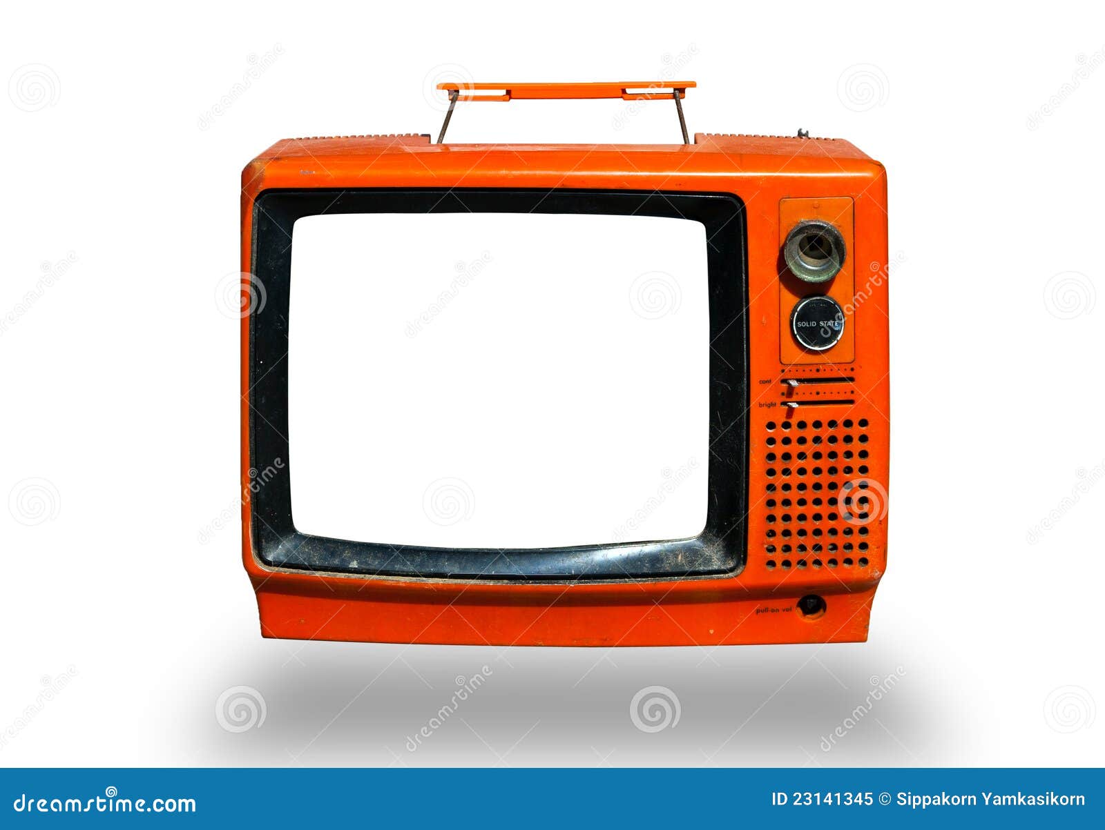 Retro, de oude televisie stock afbeelding. Afbeelding ...