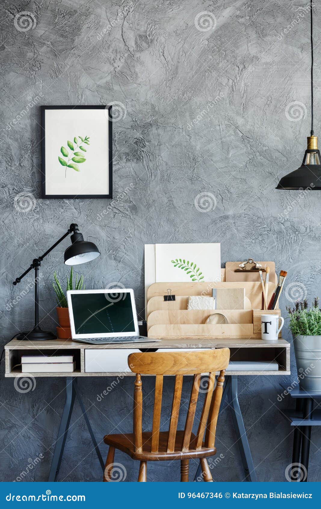 Retro Desk with Vintage Decor Stock Photo Image of home, interior