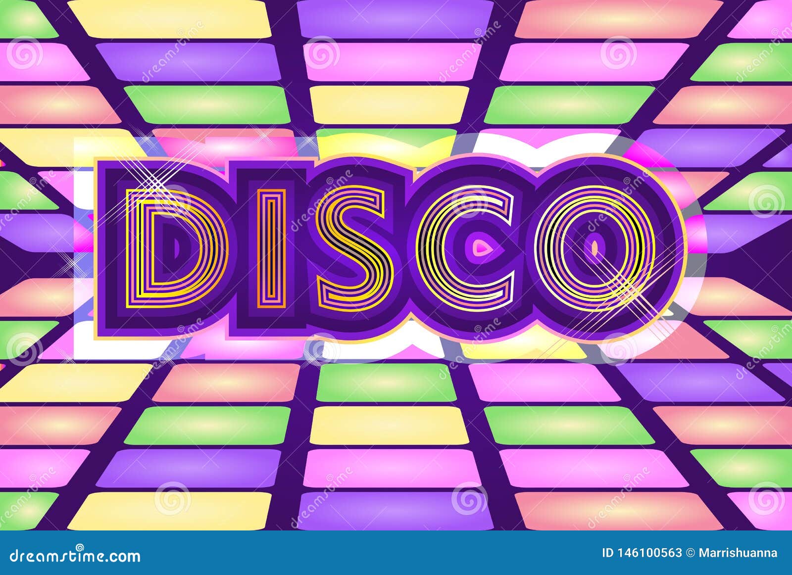 Retro Disco Background Stock Vector Illustration Of Horizontal 146100563