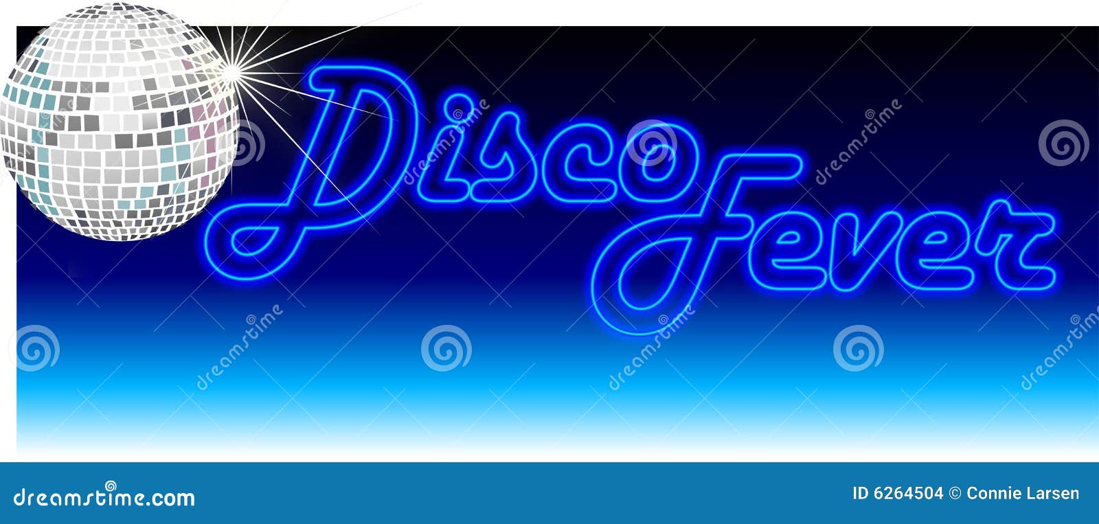 retro disco fever blue