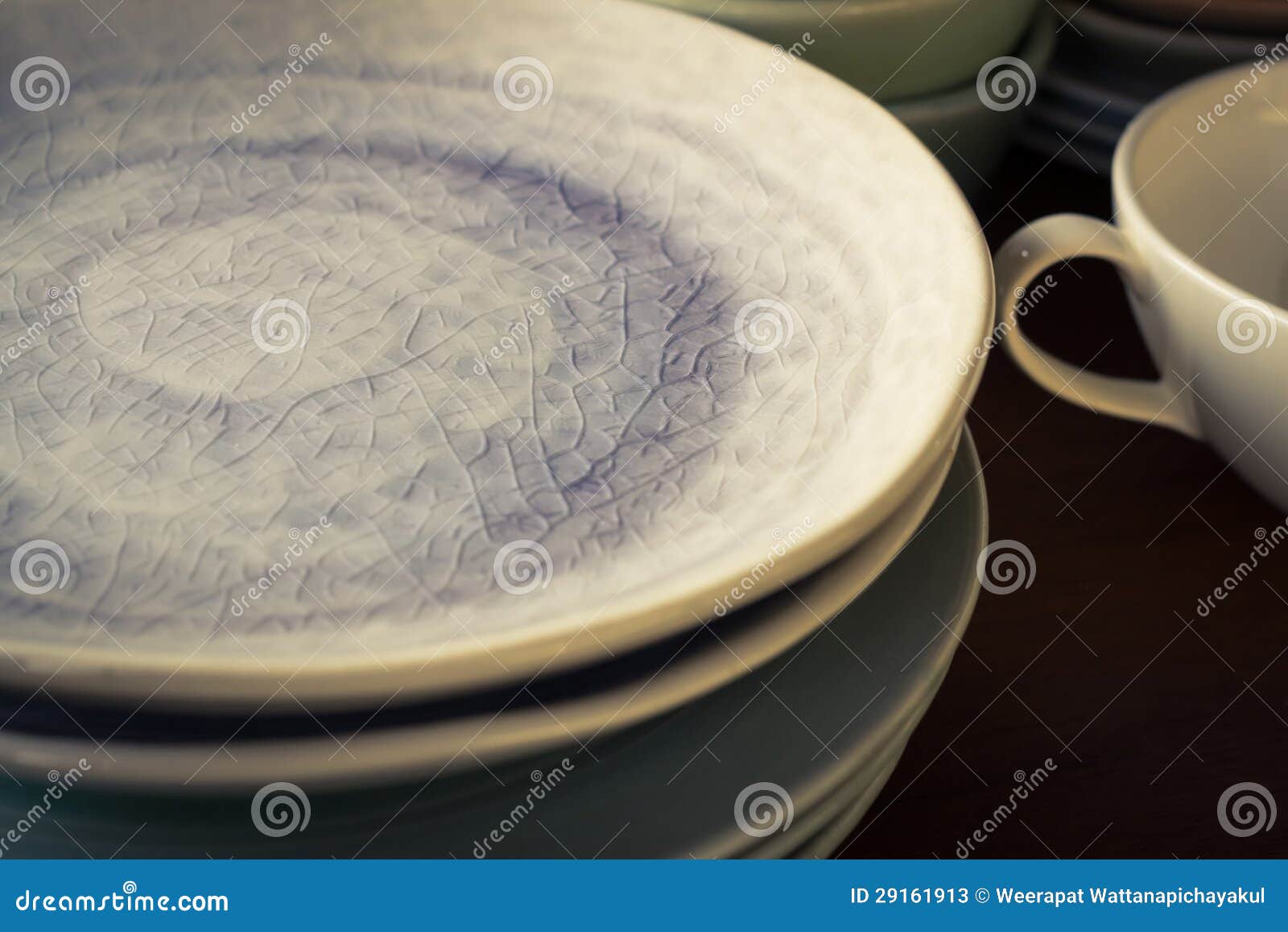 Retro dishes stock image. Image of plate, decor, kitchen 29161913