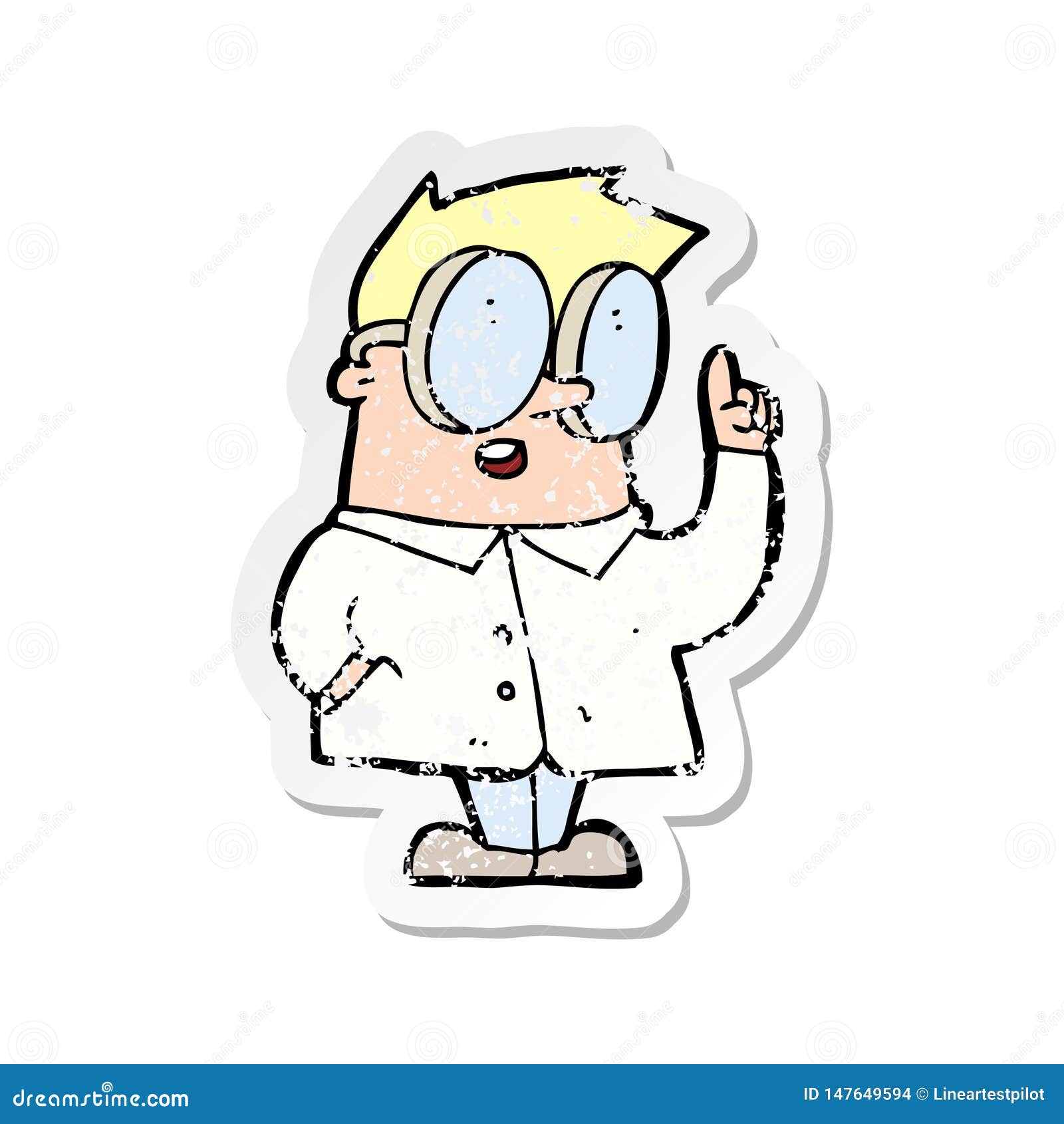Sticker Man Male Boy Science Scientist Idea Innovation Genius Clever Cartoon  Character Cute Drawing Illustration Quirky Hand Drawn Happy Cheerful Retro  Doodle Funny Silly Line Crazy Clip Art Clip Stock Illustrations –