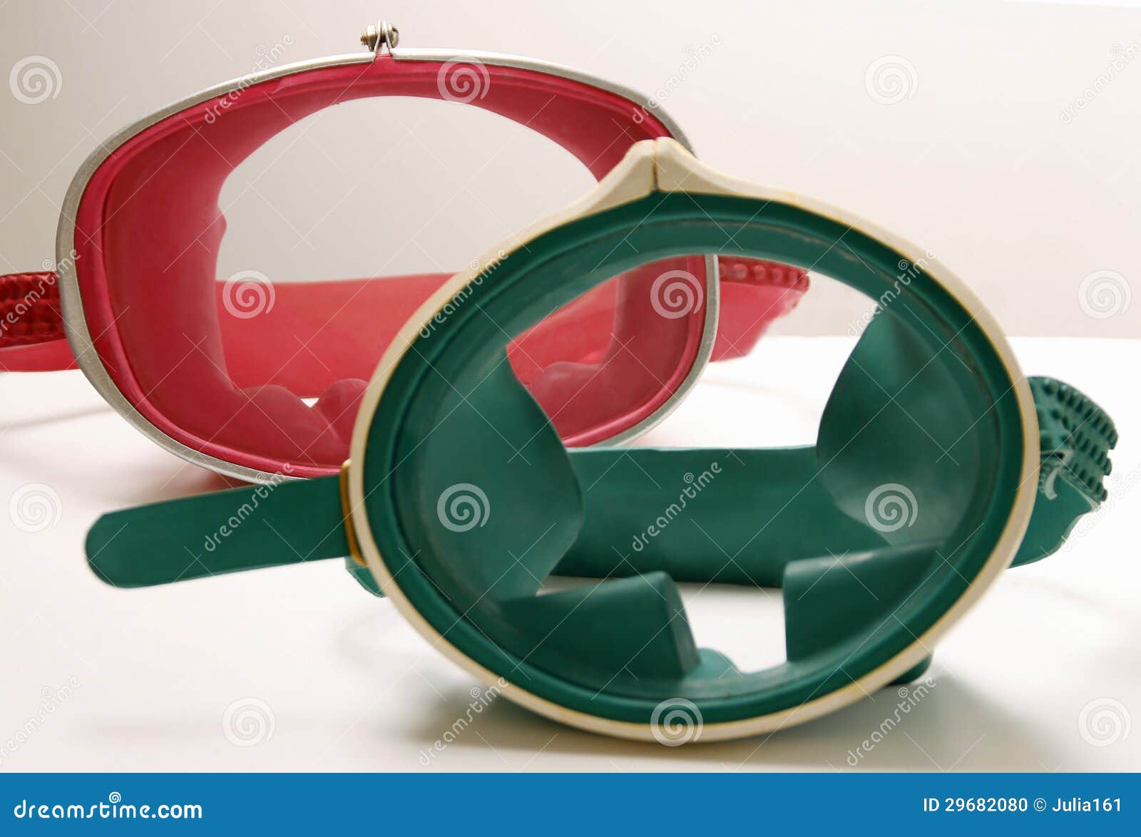Retro diving masks stock photo. Image of mask, green 29682080