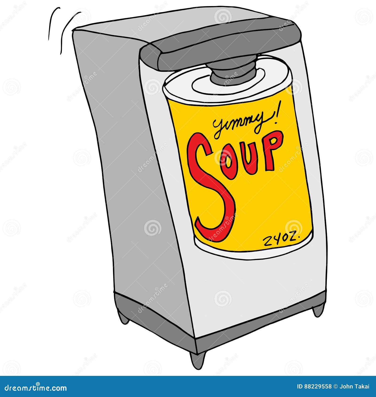 Retro Electric Can Opener Vector Illustration 88229558