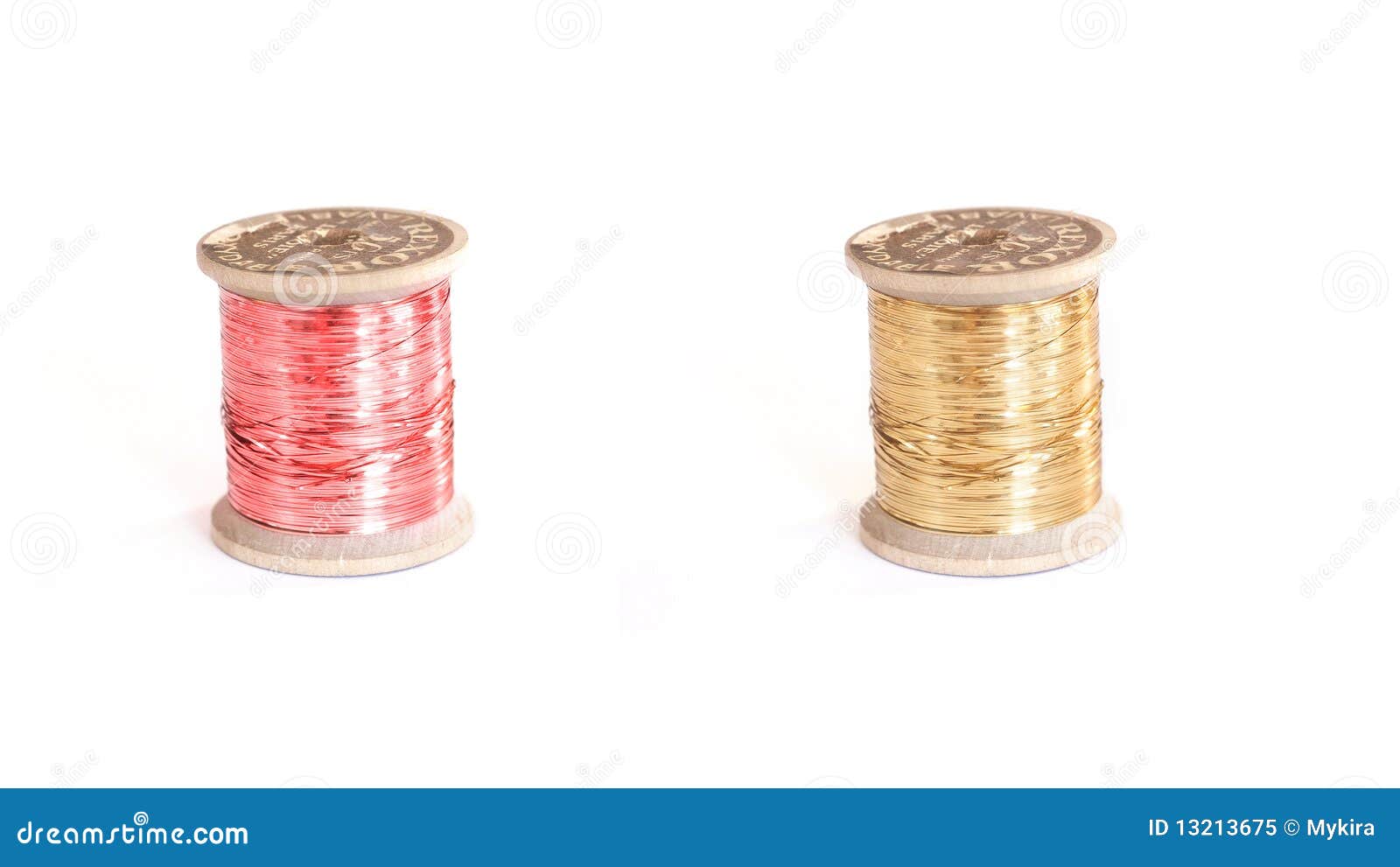 Retro Embroidery Thread Isolated on White Stock Image Image of