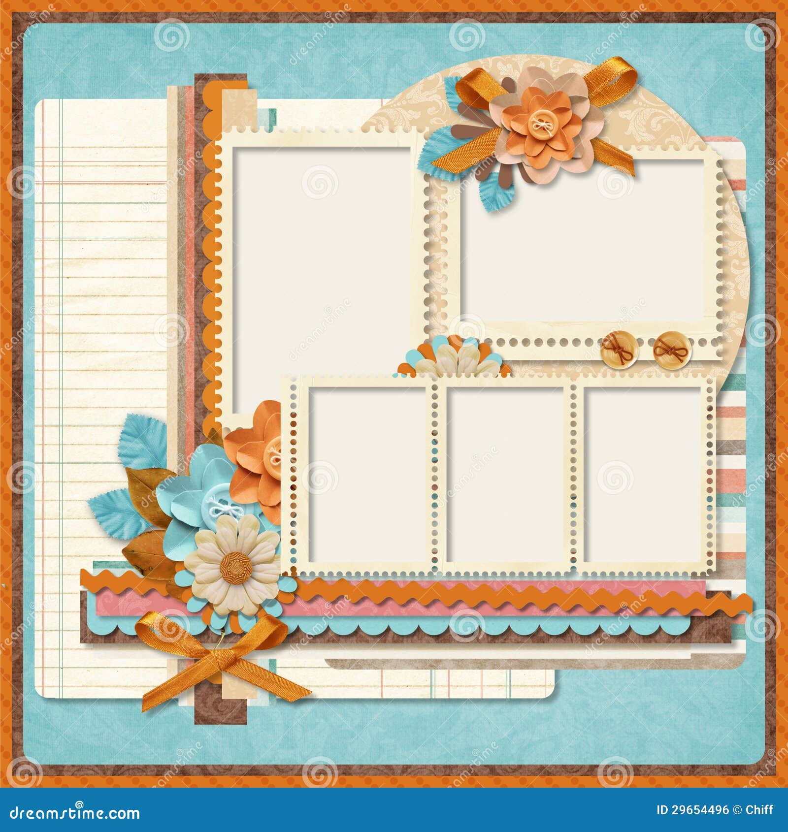 Retro Family Album 365 Project Scrapbooking Templates Stock Illustration Illustration Of Heritage Children 29654496