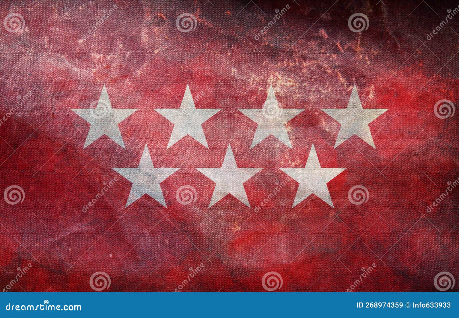 retro flag of ibero romance peoples madrilenos with grunge texture. flag representing ethnic group or culture, regional