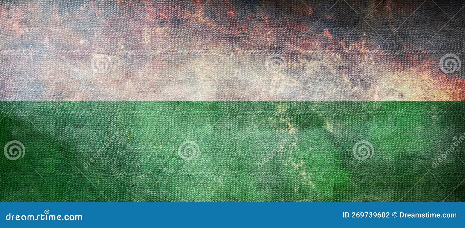 retro flag of indo aryan peoples garhwali people with grunge texture. flag representing ethnic group or culture, regional