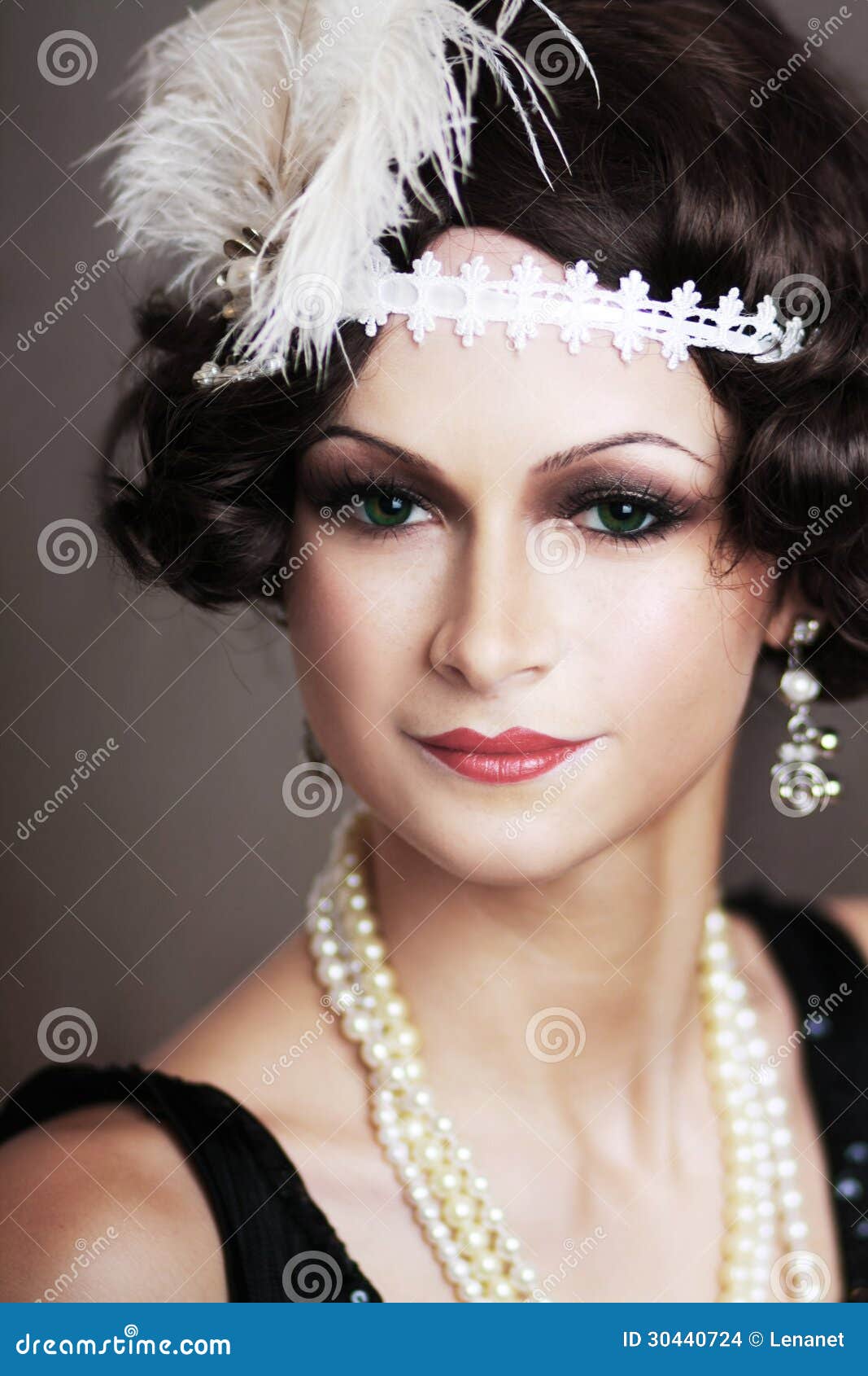 Retro flapper style stock photo. Image of model, person - 30440724