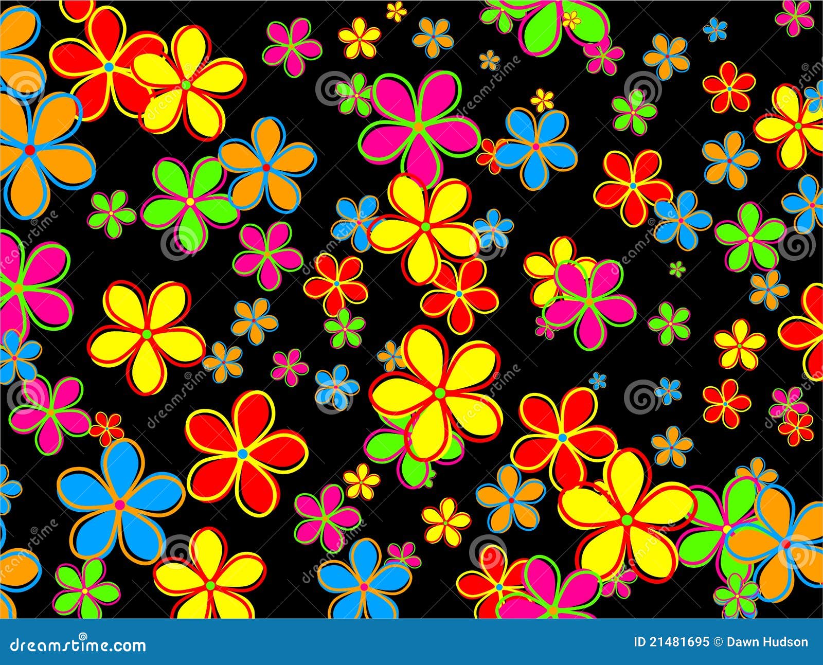 Retro Flower Wallpaper Design Stock Illustration - Illustration of graphic,  wallpaper: 21481695