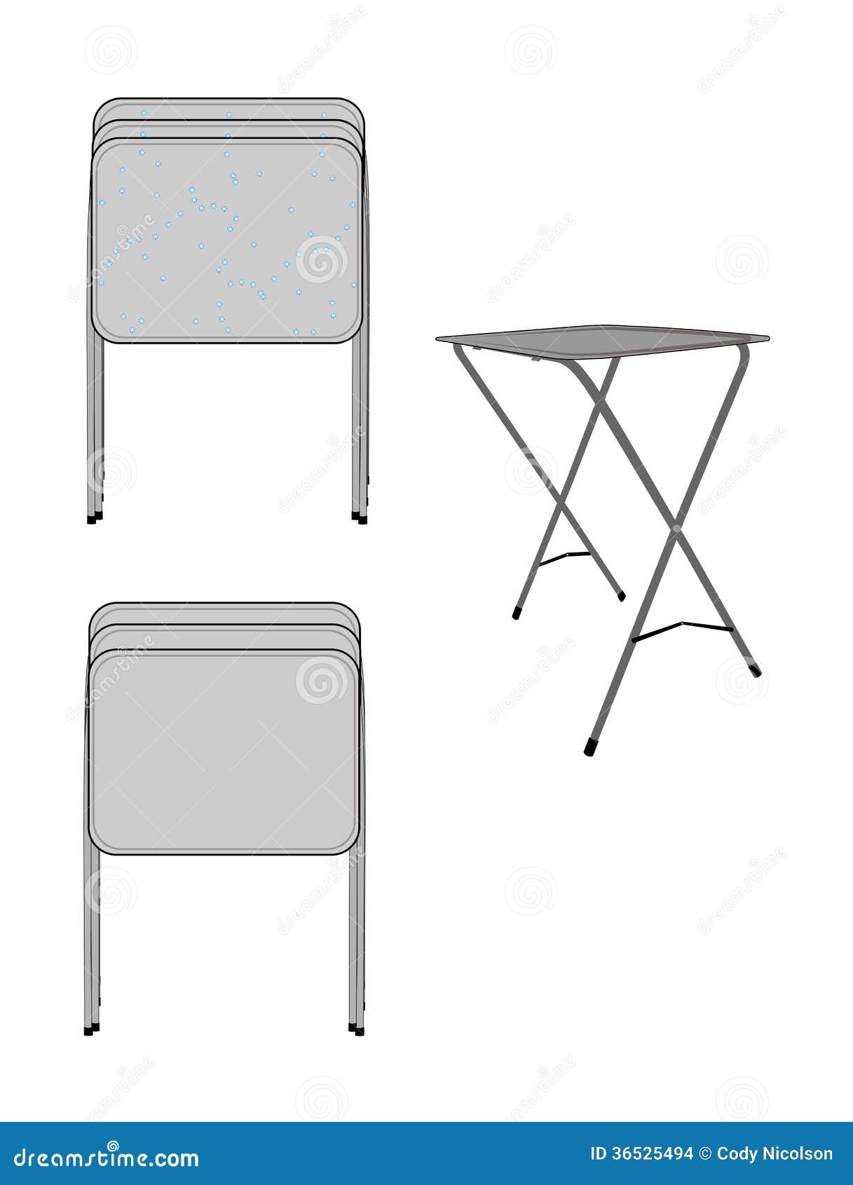 Retro folding dinner trays stock photo. Image of portable 36525494