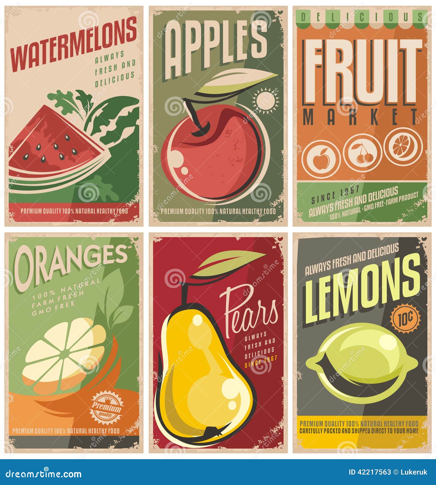 retro fruit poster s.