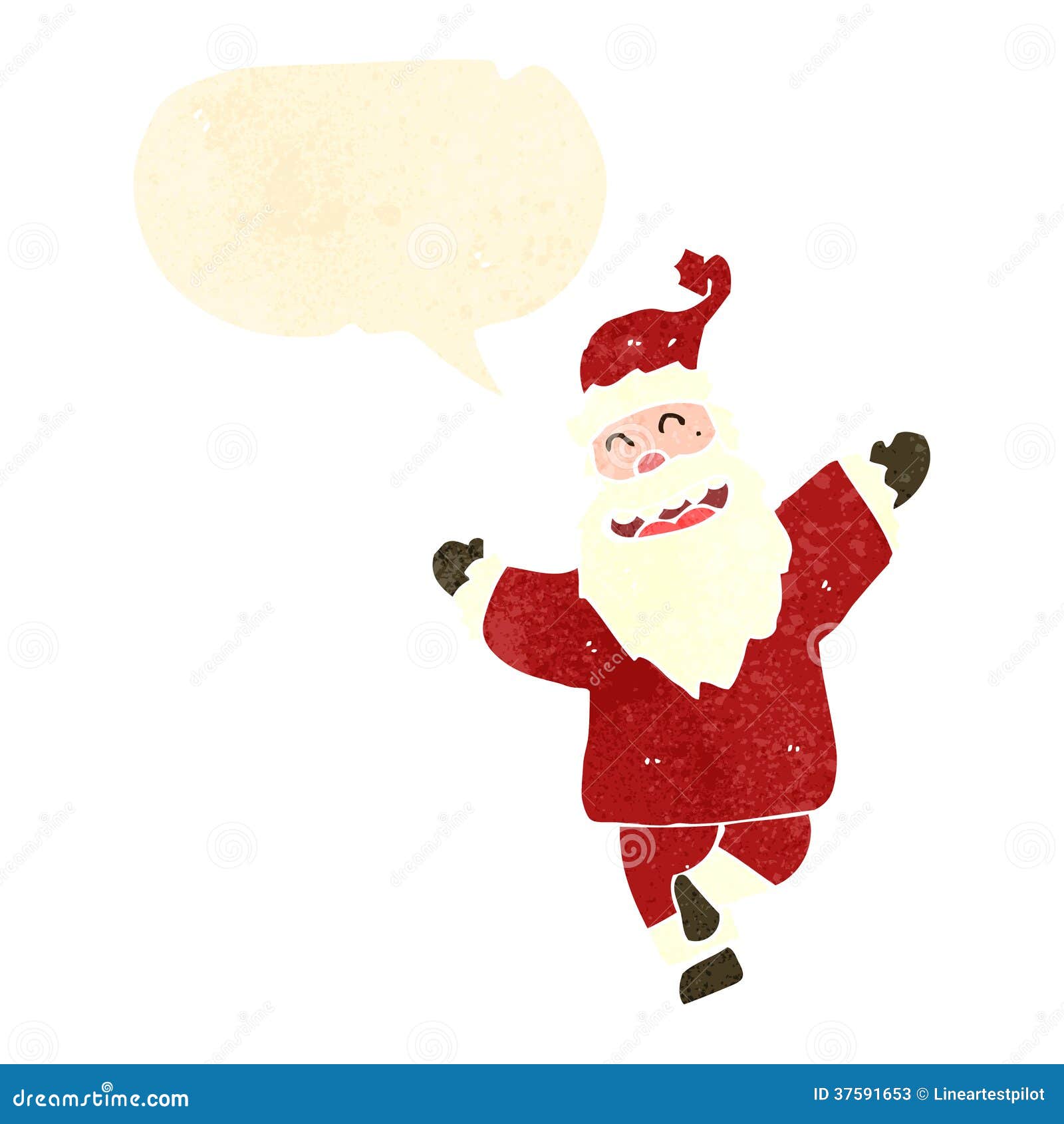 Babbo Natale Balla.Retro Fumetto Che Balla Il Babbo Natale Illustrazione Vettoriale Illustrazione Di Tradizionale Comunicazione 37591653