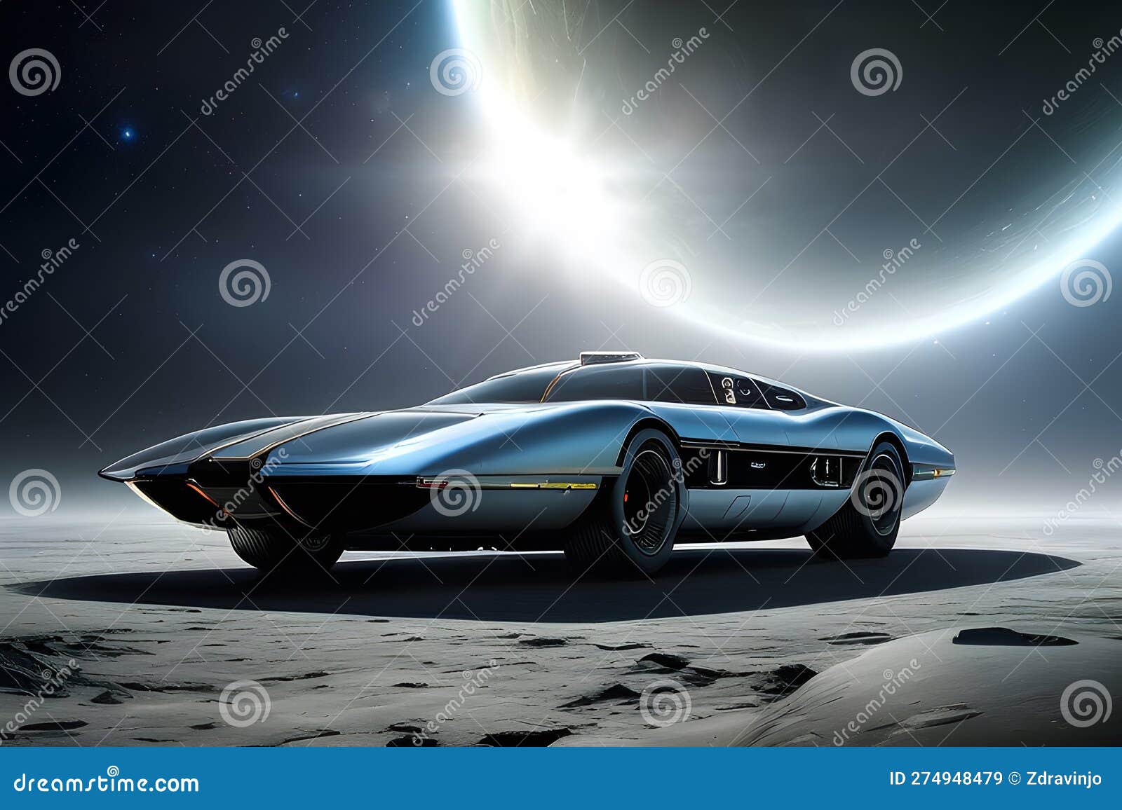 Retro Futuristic Car. Retro Futurism Style. Generative AI. Stock  Illustration - Illustration of modern, design: 274948479