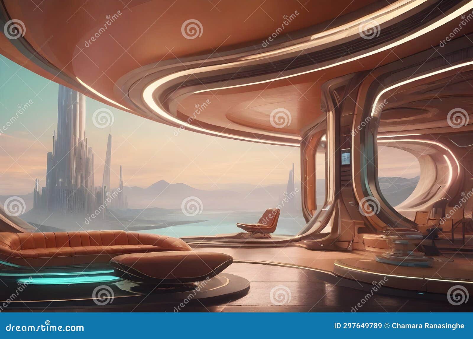 retro-futuristic landscapes