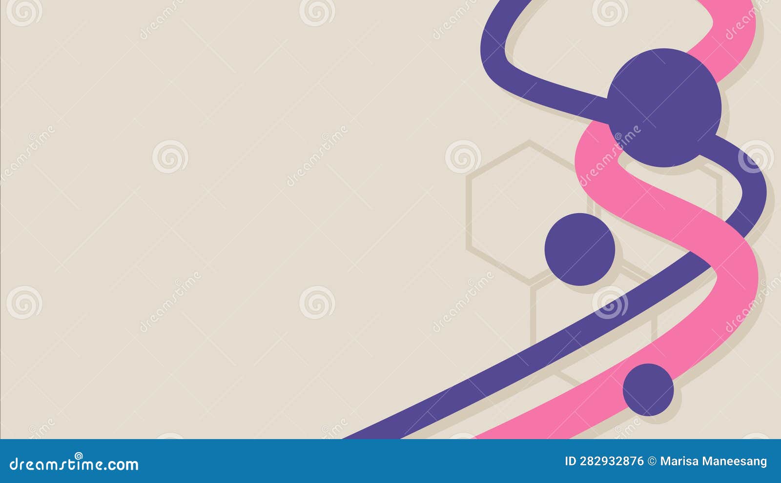retro futuristic style entangled two lines  template, purple and pink