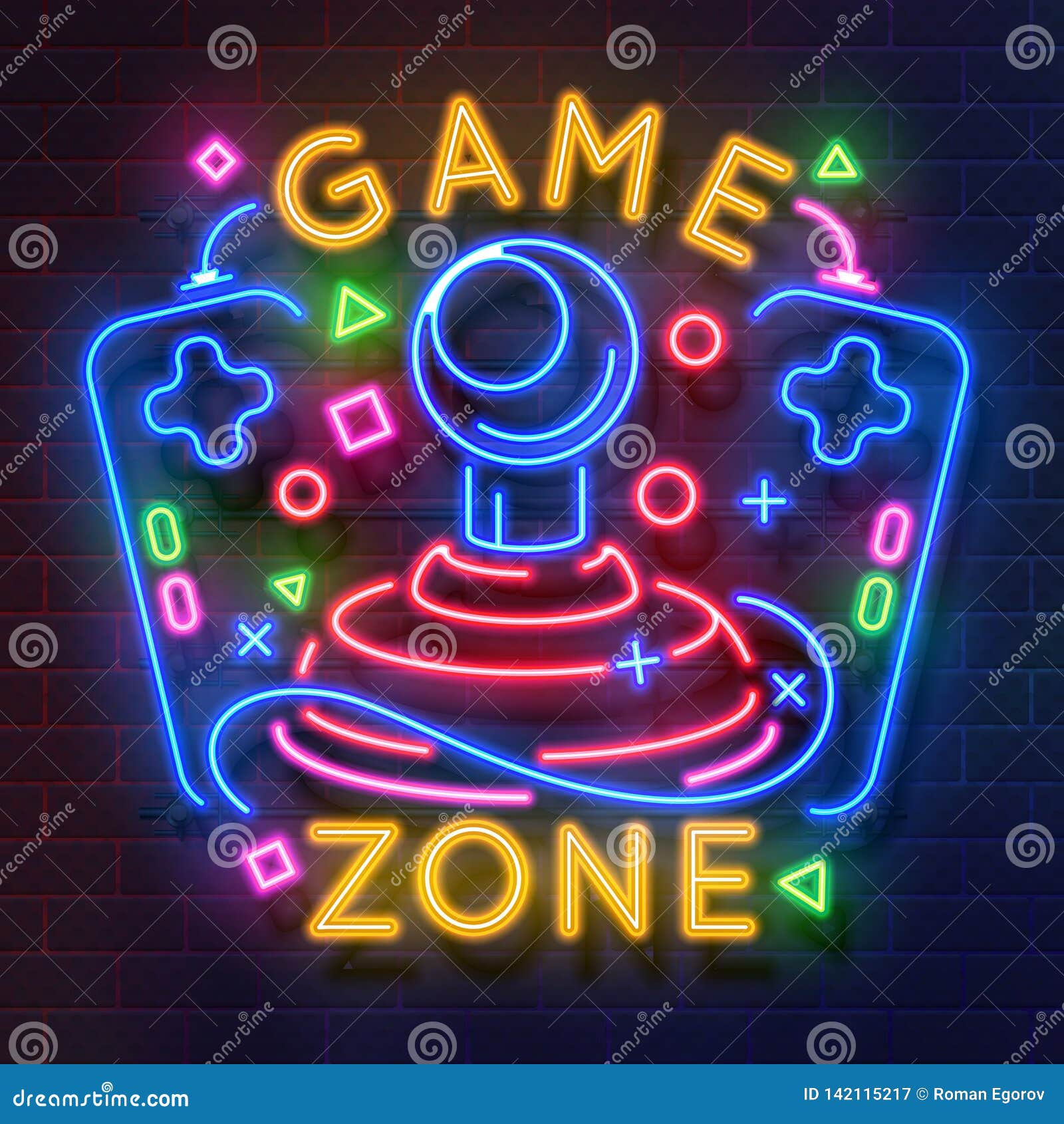 Hard games neon sign game logo Royalty Free Vector Image